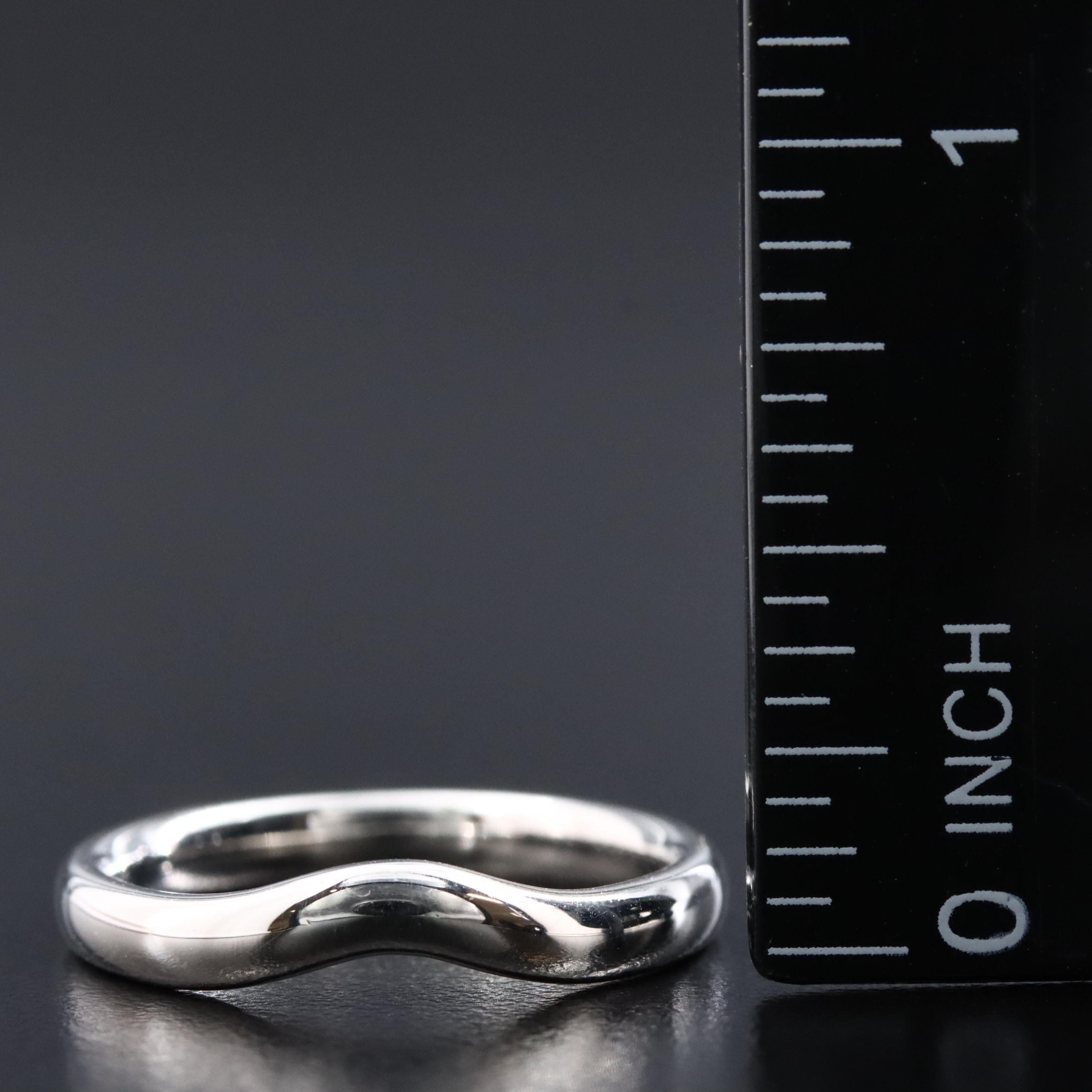 Elsa Peretti for Tiffany & Co. Platinum Curved Band