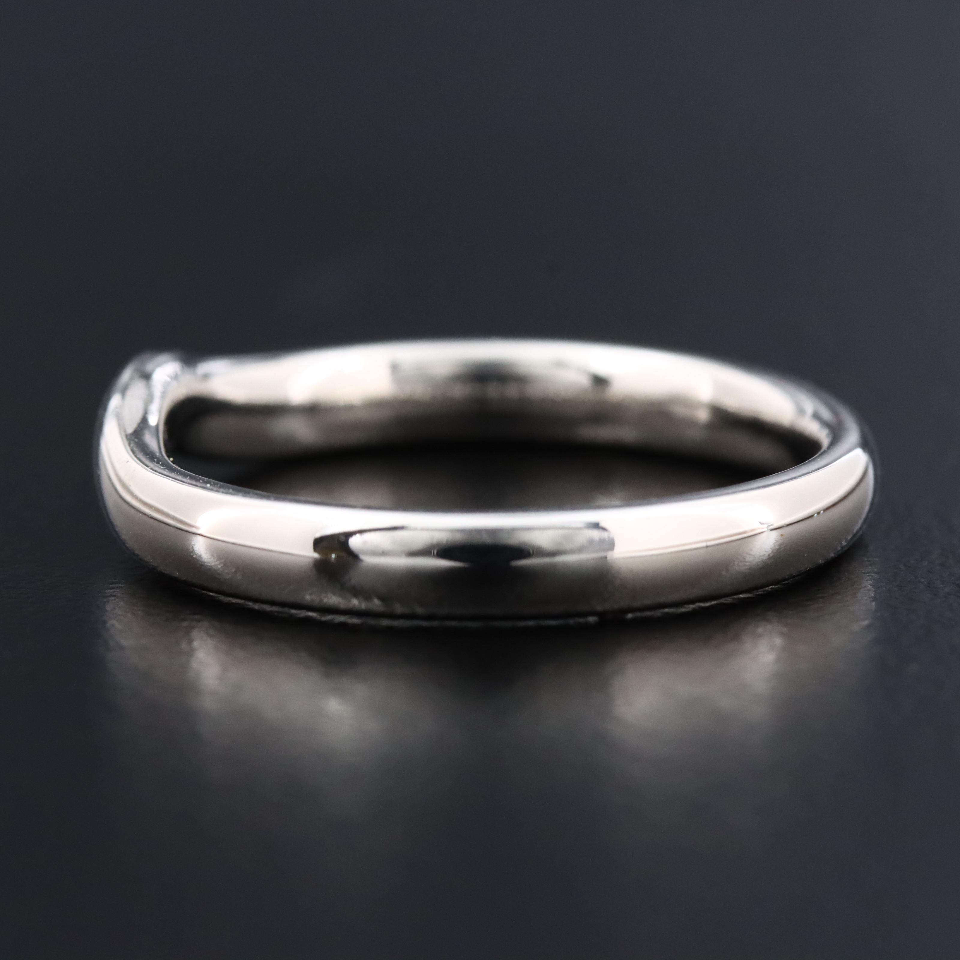 Elsa Peretti for Tiffany & Co. Platinum Curved Band