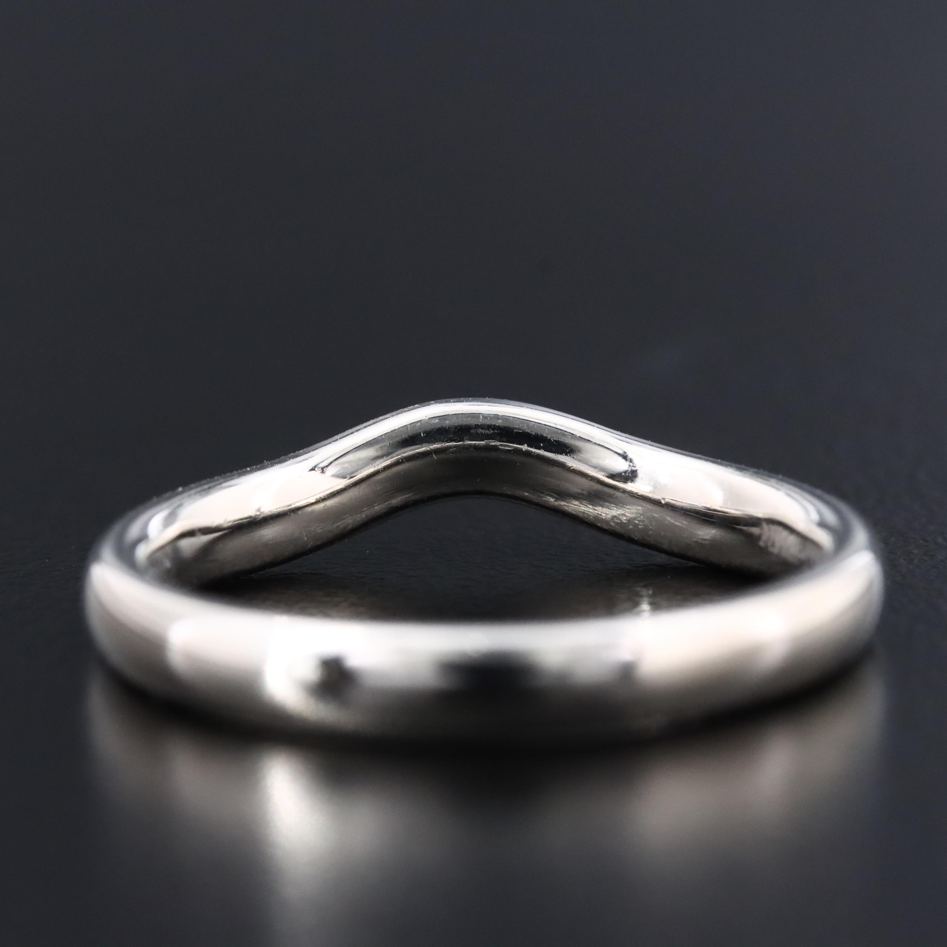 Elsa Peretti for Tiffany & Co. Platinum Curved Band