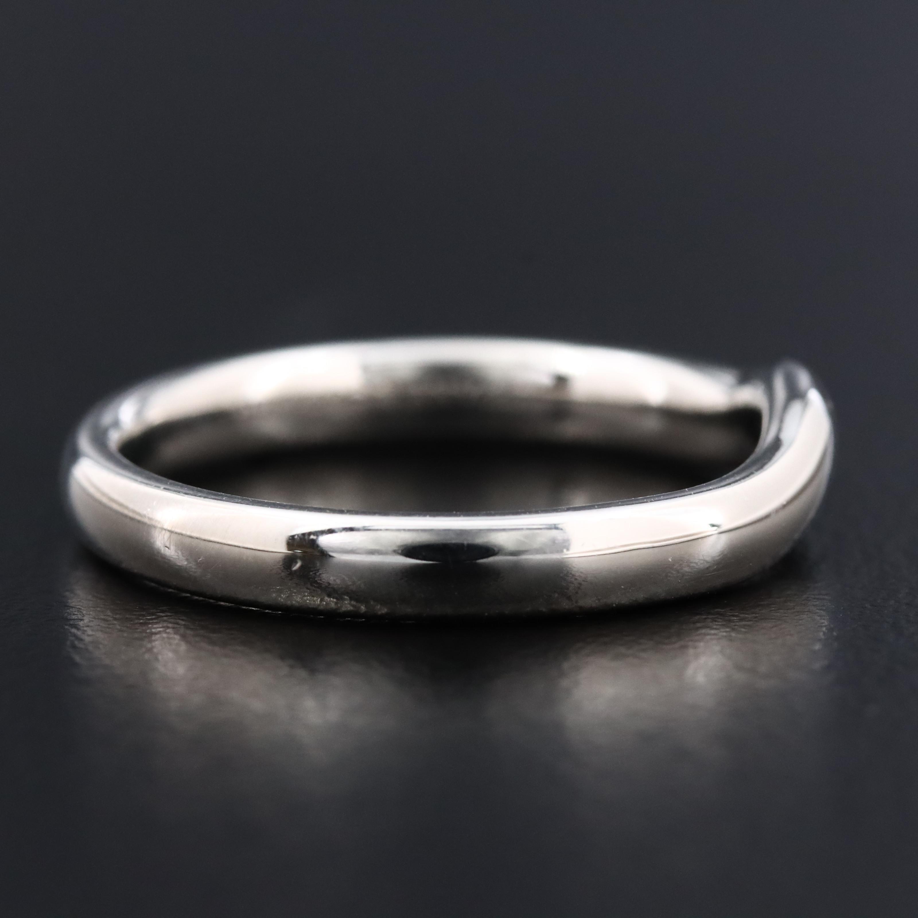 Elsa Peretti for Tiffany & Co. Platinum Curved Band