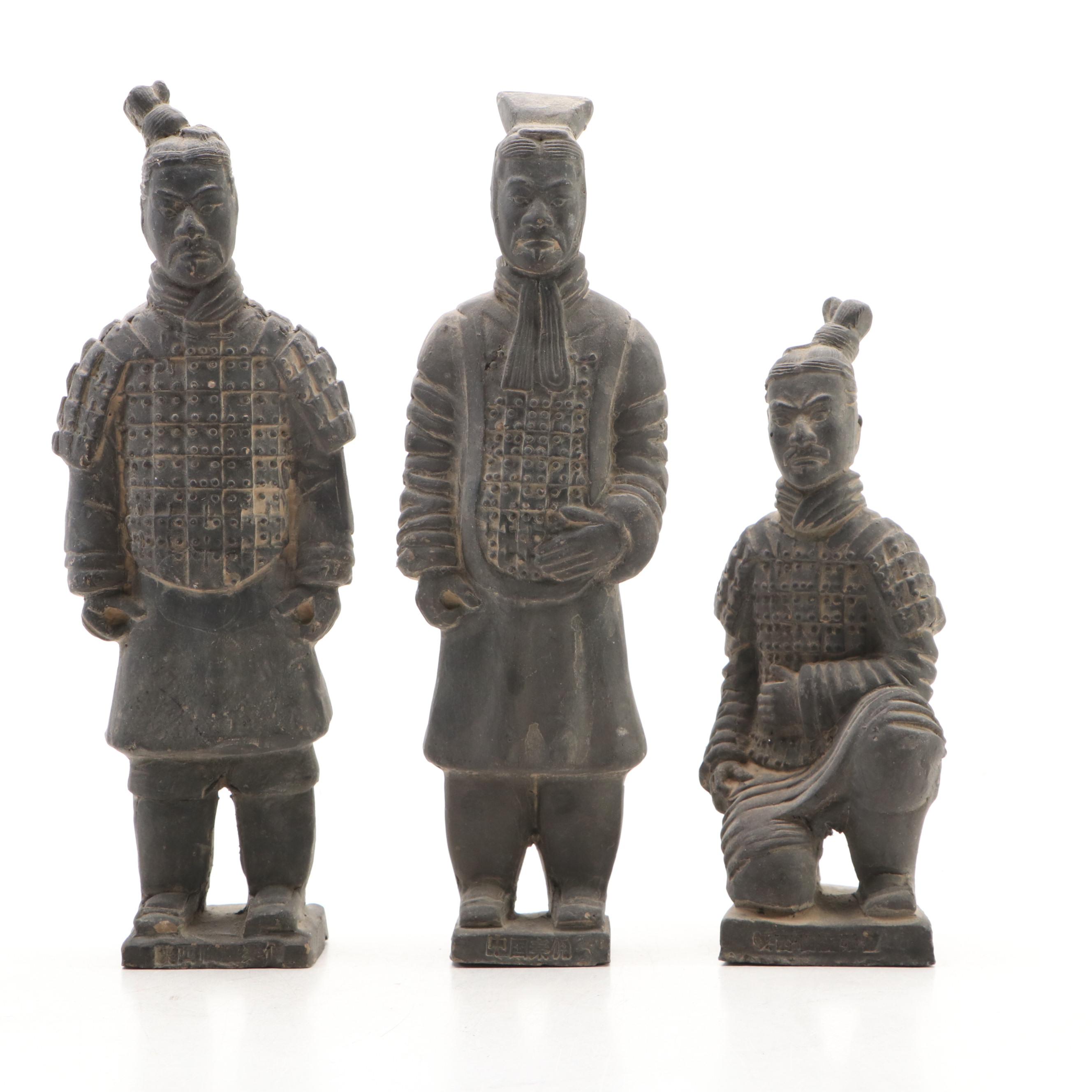 Chinese Style Terracotta Warriors and Horse with Other Figurine