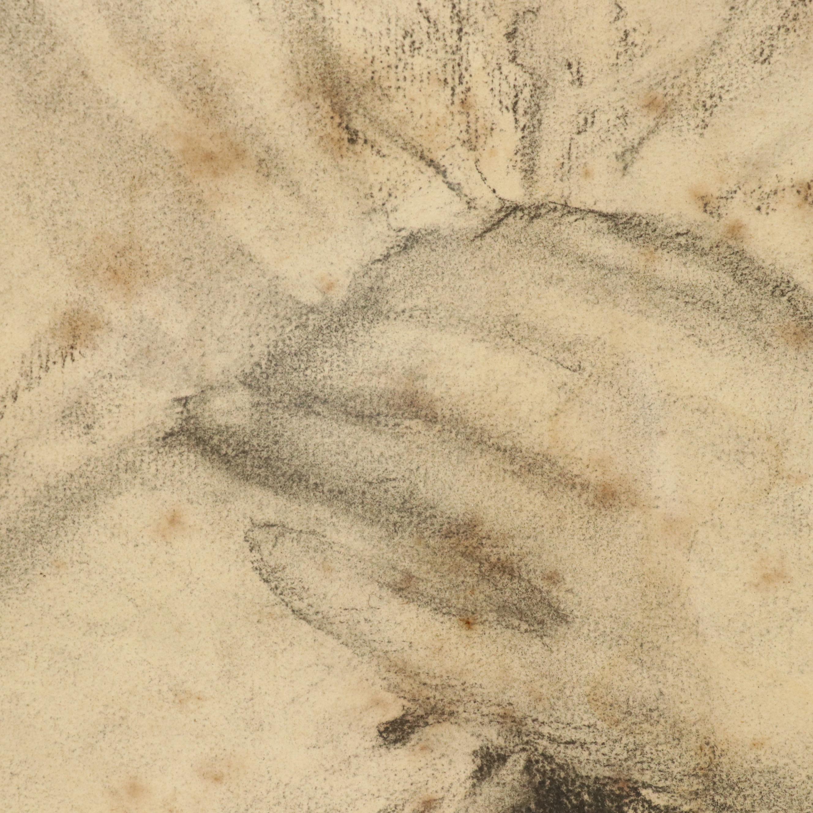 Lillian Wyler Bettman Charcoal Portrait Drawing of Woman, 1911