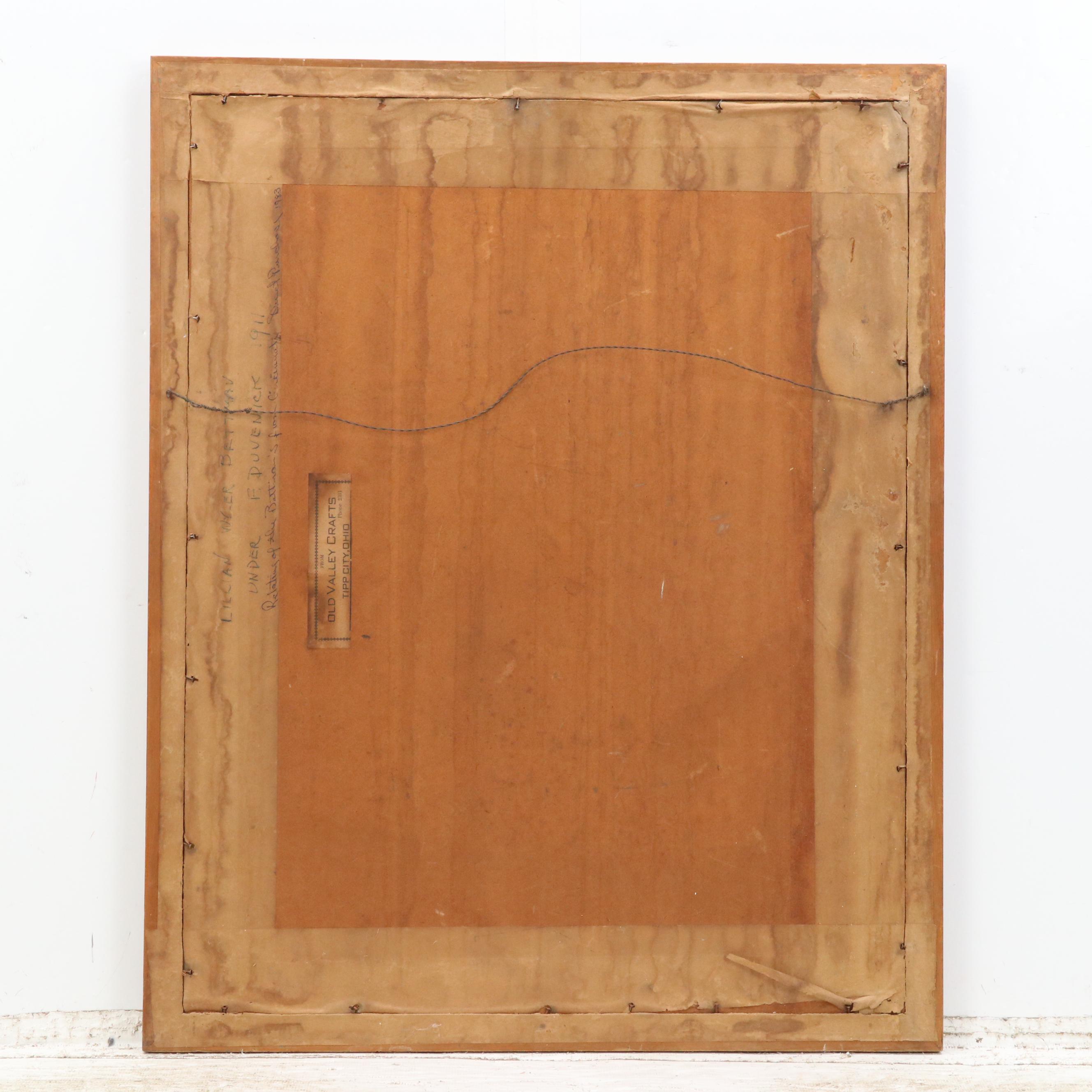 Lillian Wyler Bettman Charcoal Portrait Drawing of Woman, 1911