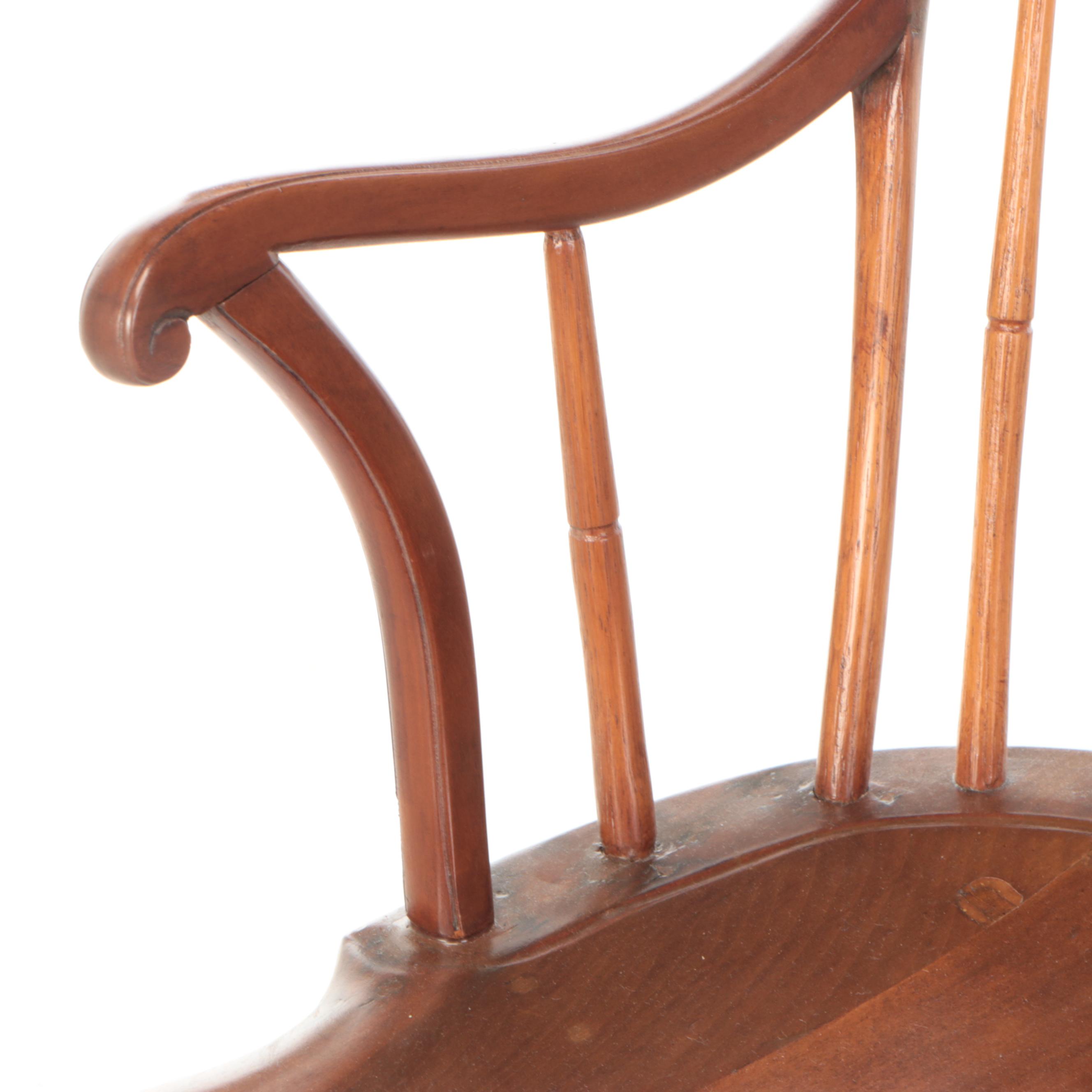 Windsor Back Walnut Armchair