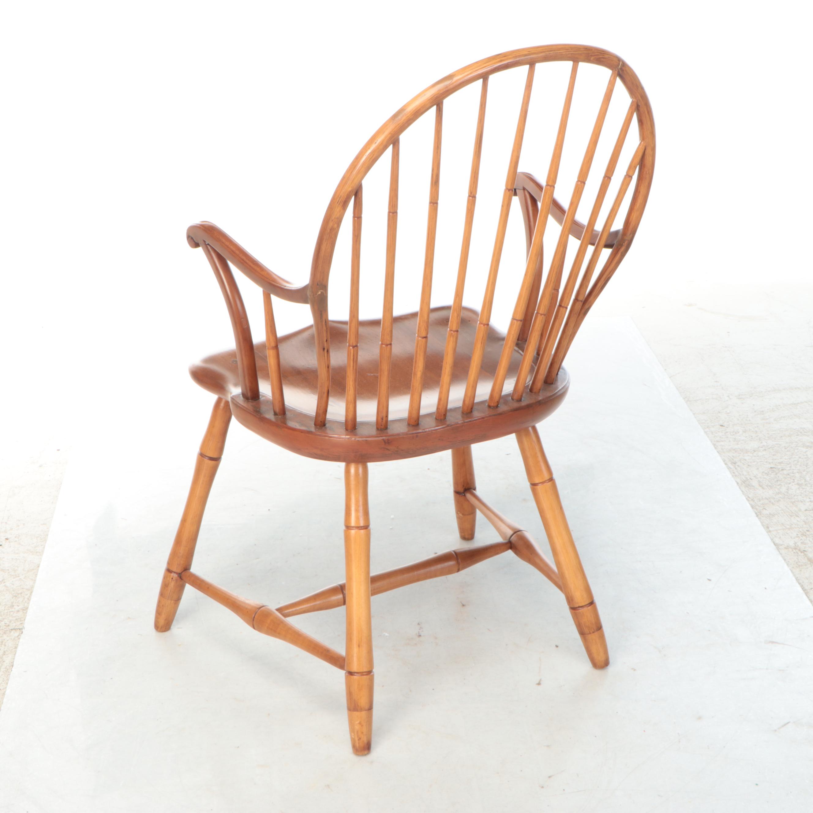 Windsor Back Walnut Armchair