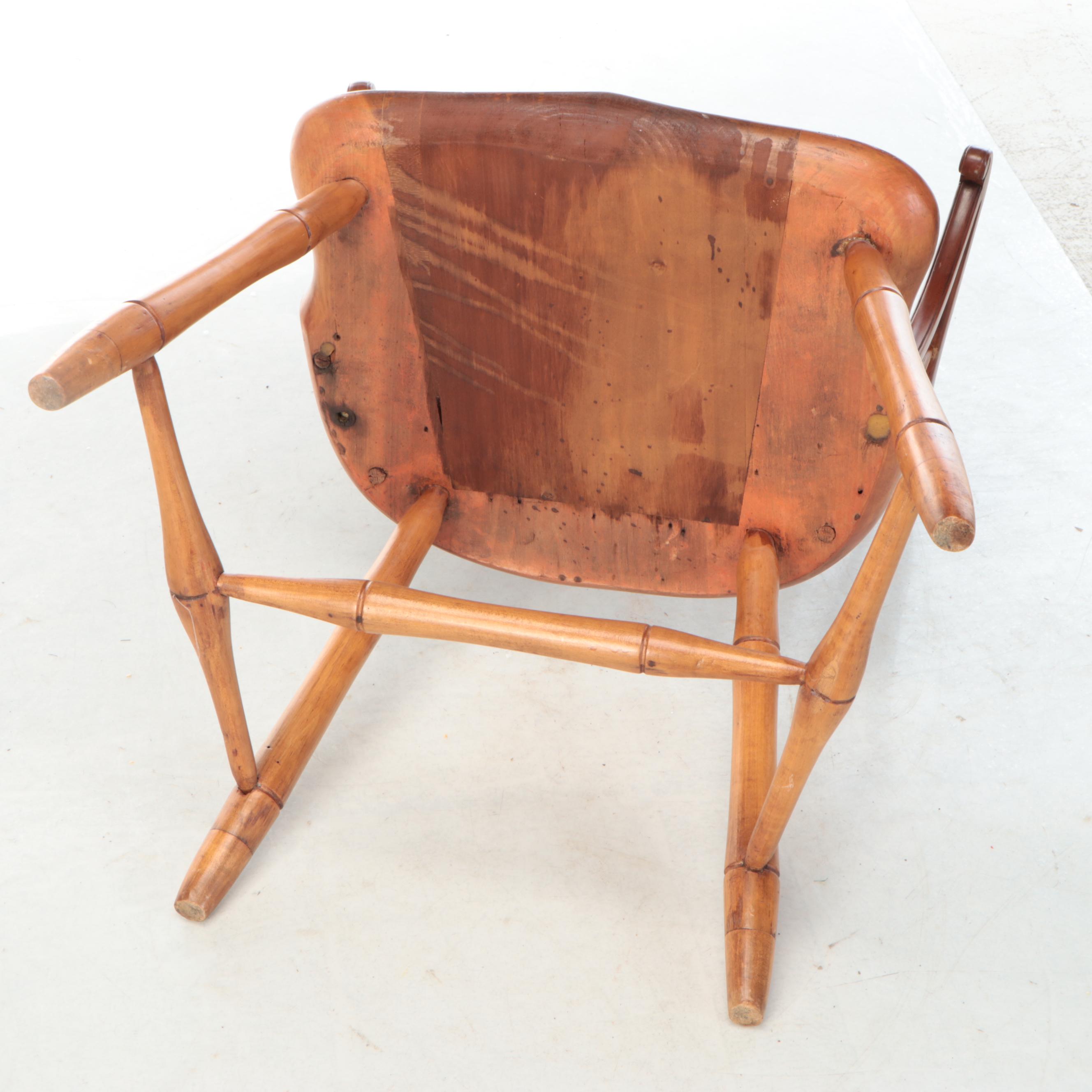 Windsor Back Walnut Armchair