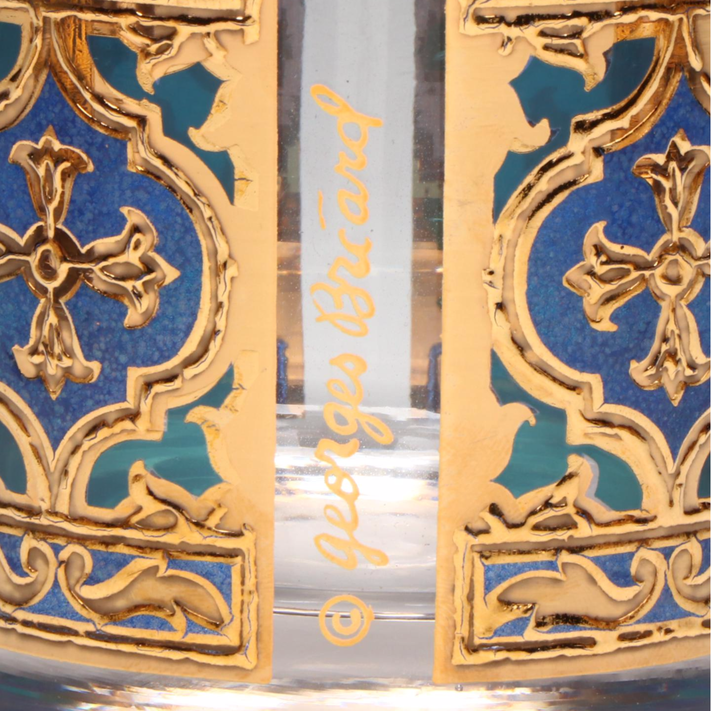 Georges Briard "Firenza" Gilt Glass Old Fashioned Glasses