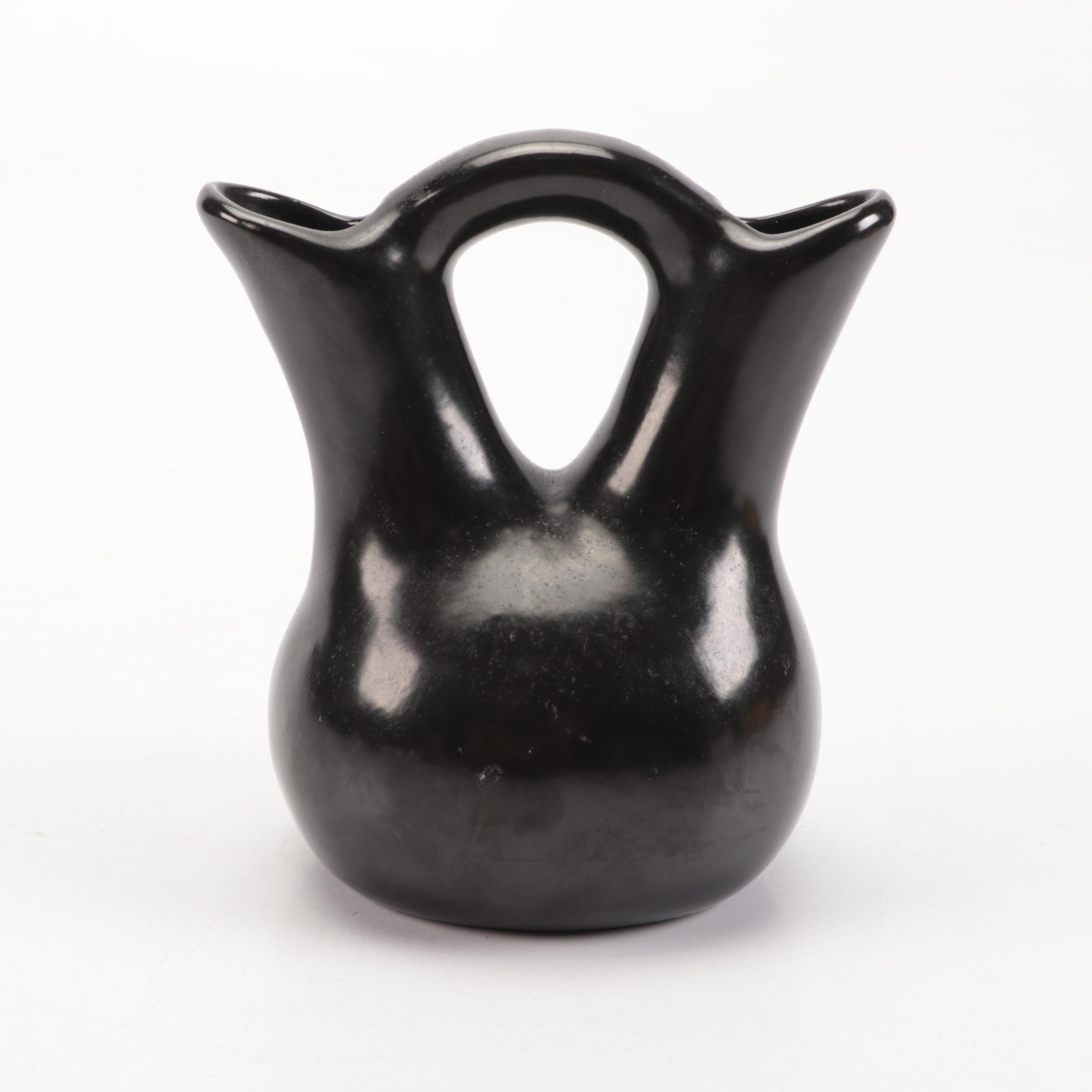 Alfareia Jimenez Pottery Aztec Calendar Charger with Wedding Vase and Pitcher