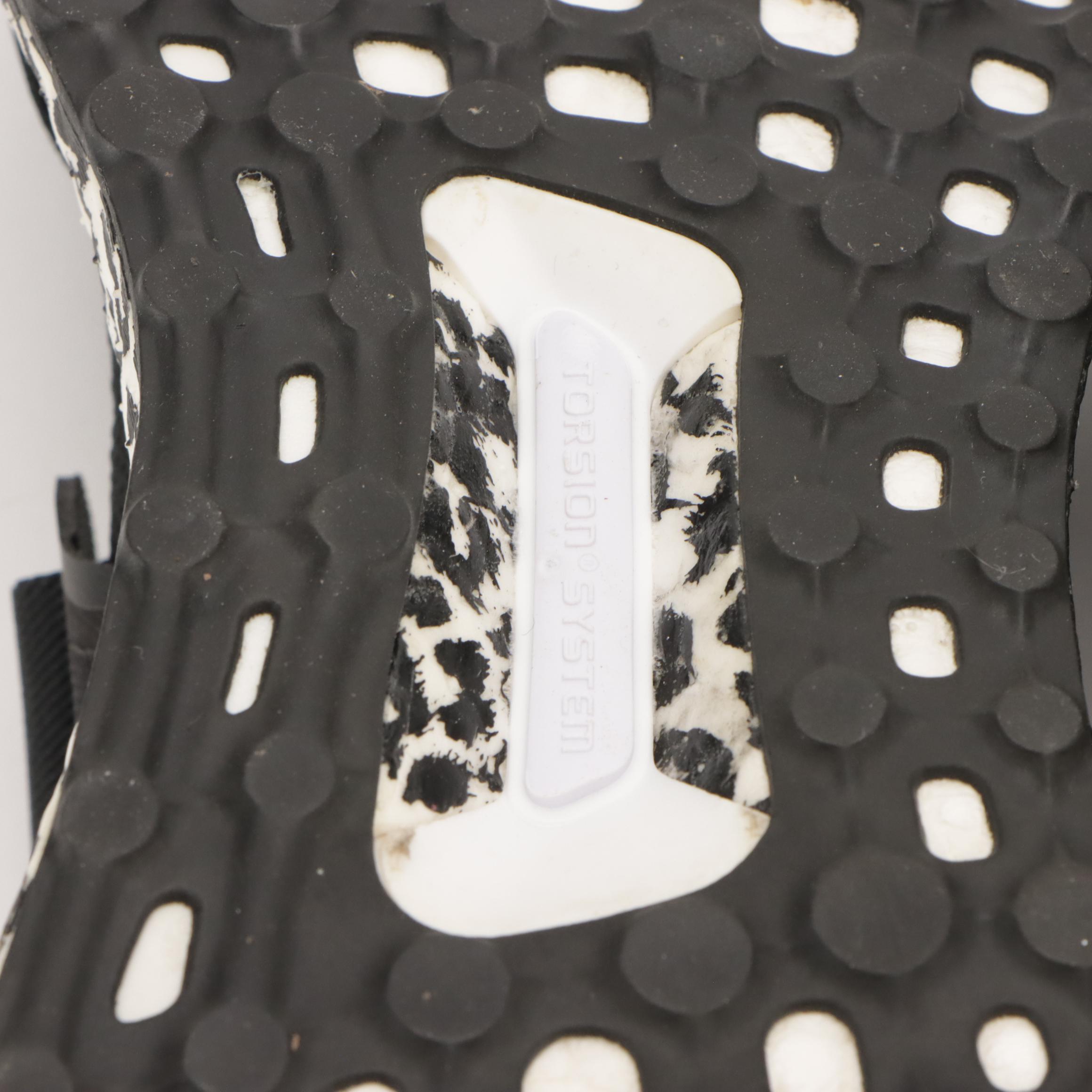 Stella McCartney x Adidas Ultra Boost Black Knit and Leopard Print Sneakers