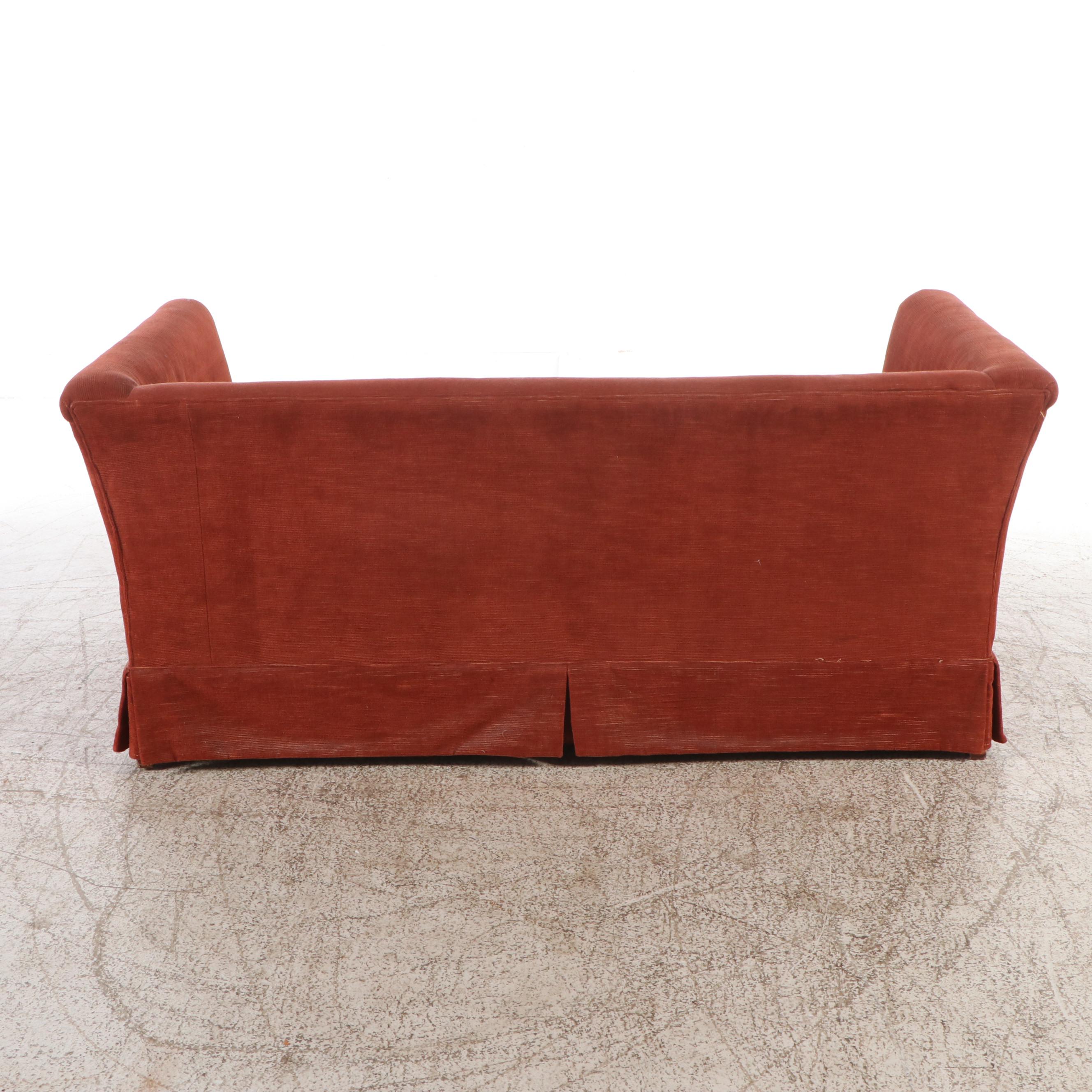 Surry Collection Burnt Orange Chenille Loveseat