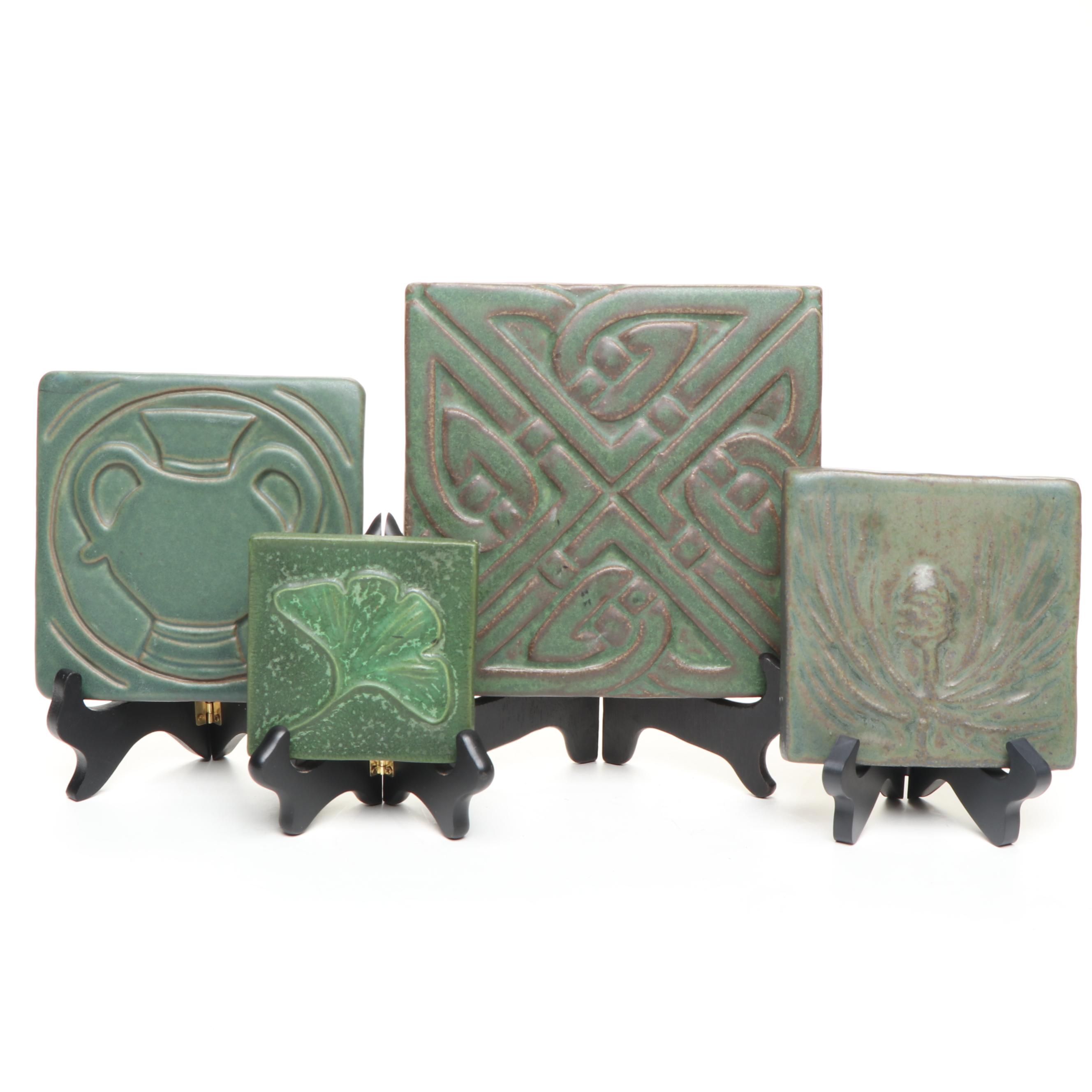 Motawi Celtic Knot Ceramic Tile with Pewabic and Other Art Tiles