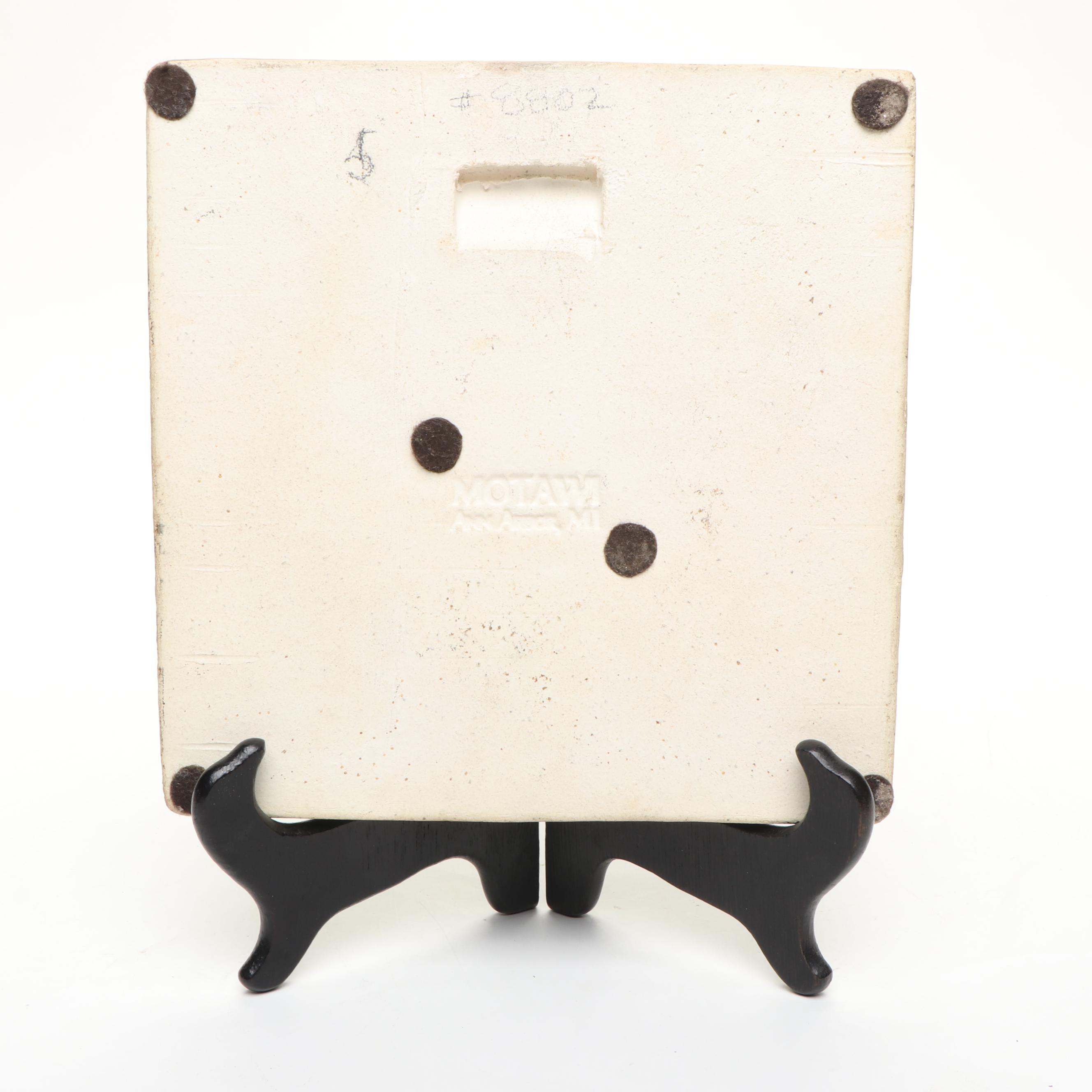 Motawi Celtic Knot Ceramic Tile with Pewabic and Other Art Tiles