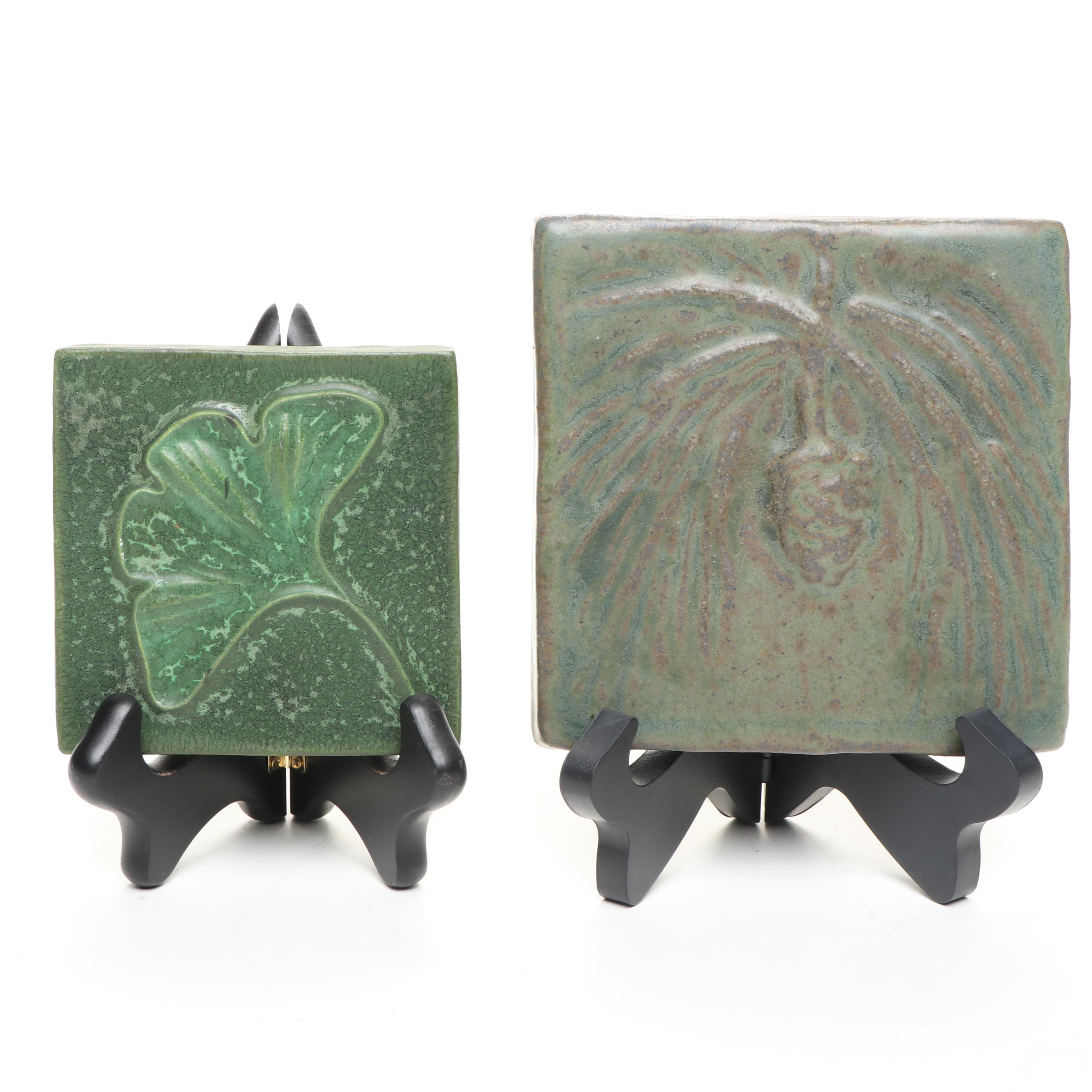 Motawi Celtic Knot Ceramic Tile with Pewabic and Other Art Tiles