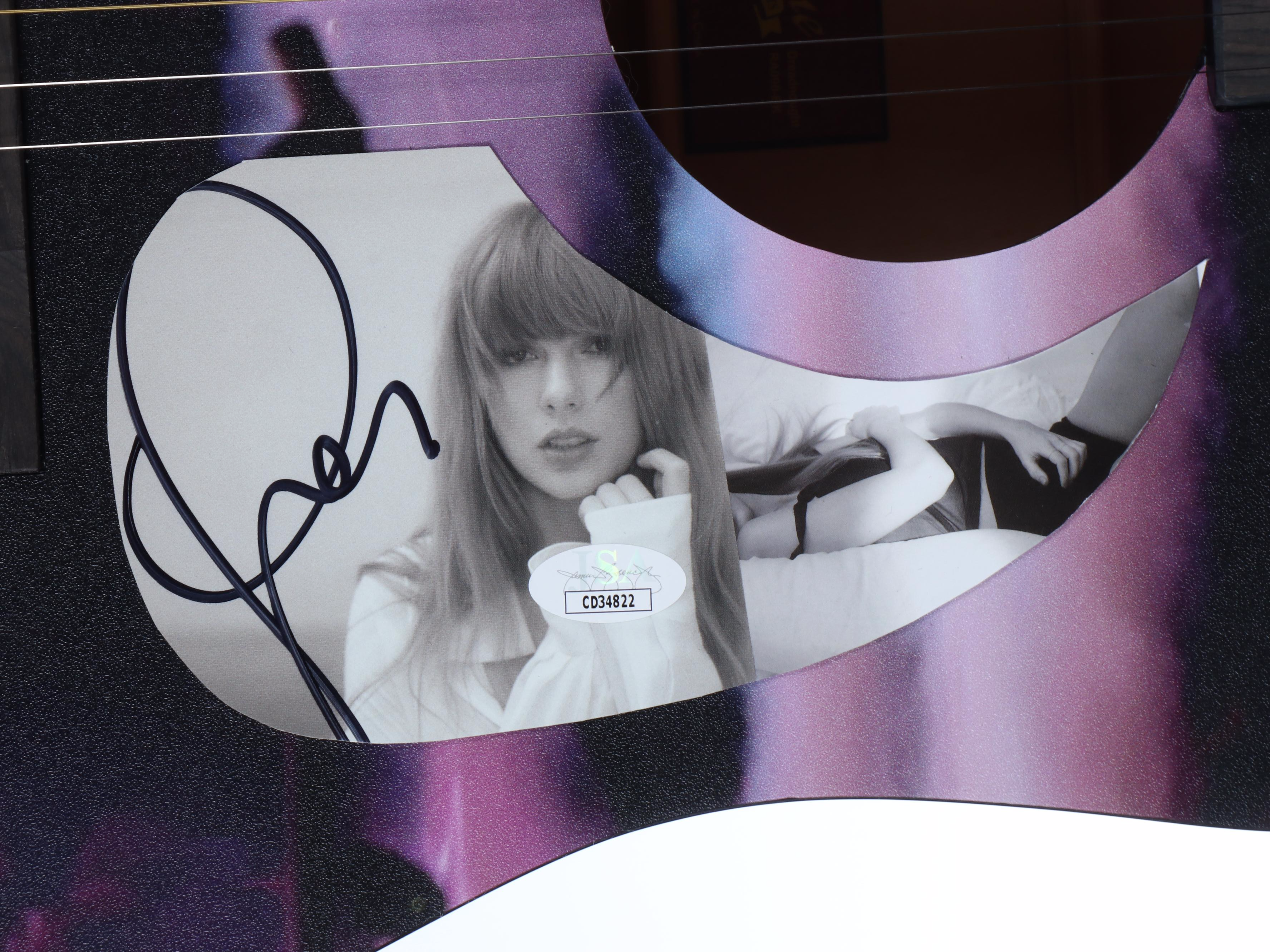 Taylor Swift Decal-Signed "The Eras Tour" Ashthorpe Acoustic Guitar, JSA