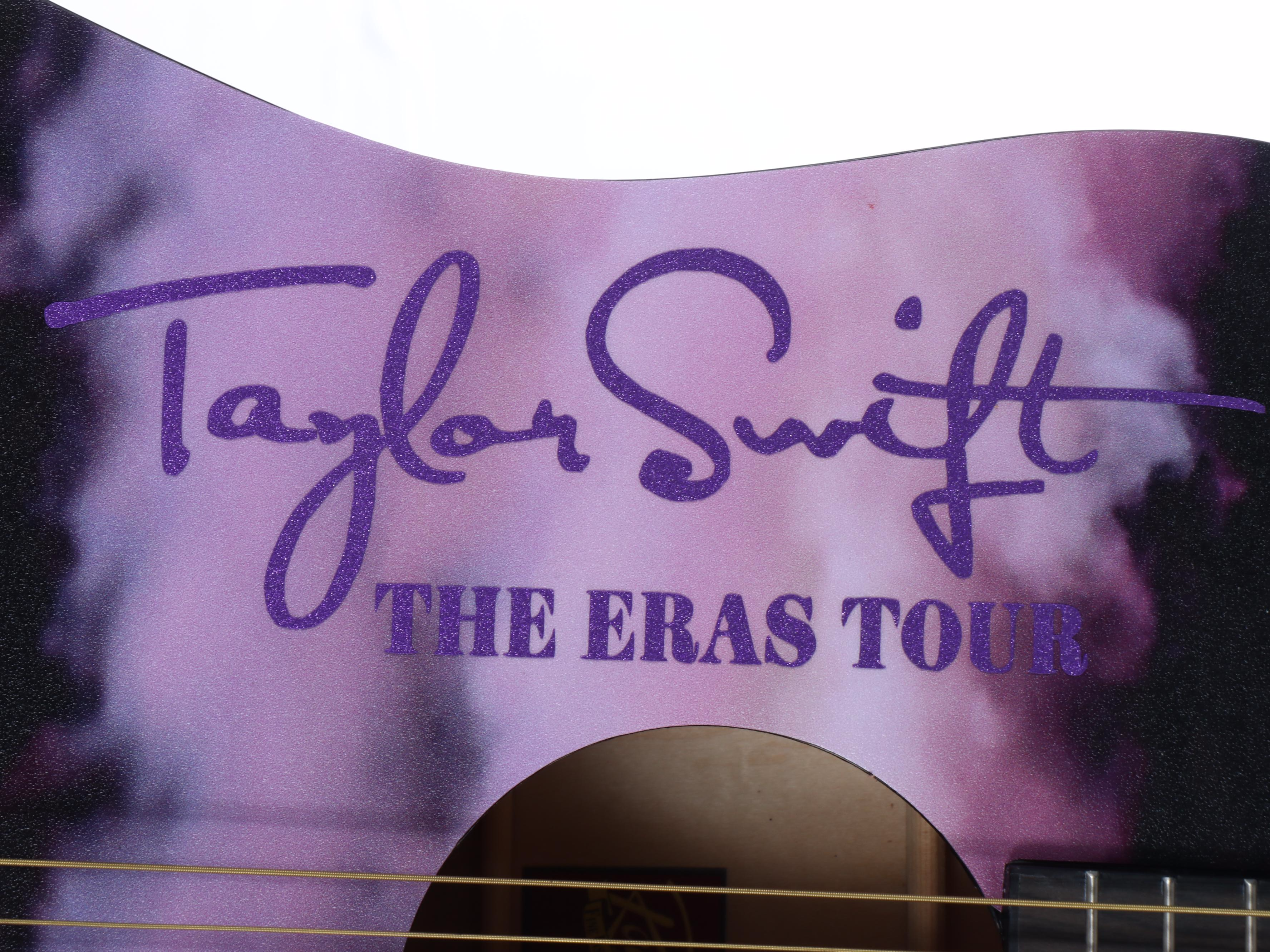 Taylor Swift Decal-Signed "The Eras Tour" Ashthorpe Acoustic Guitar, JSA