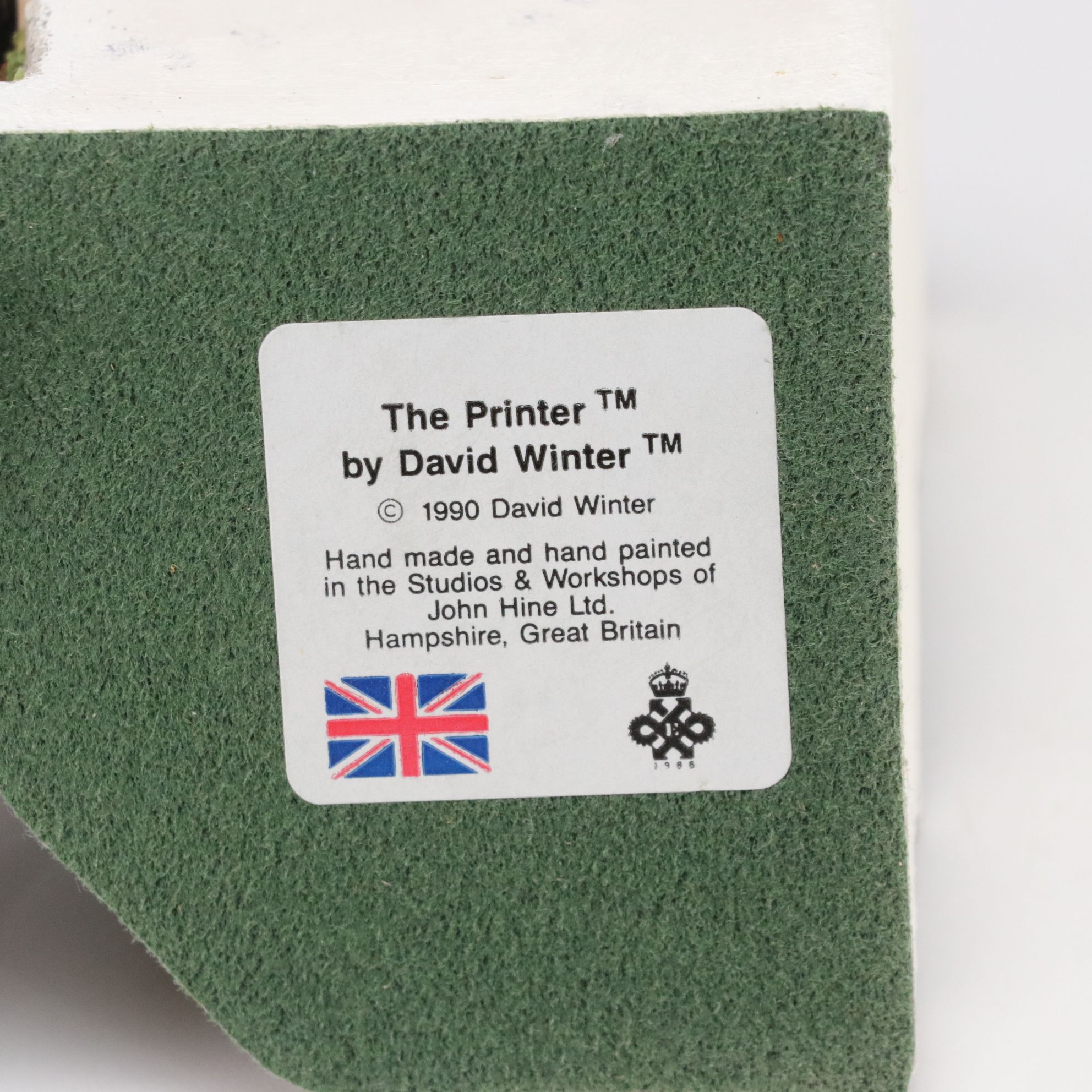 David Winter "The Printer" and "The Bookbinder" Bookends with Cottages