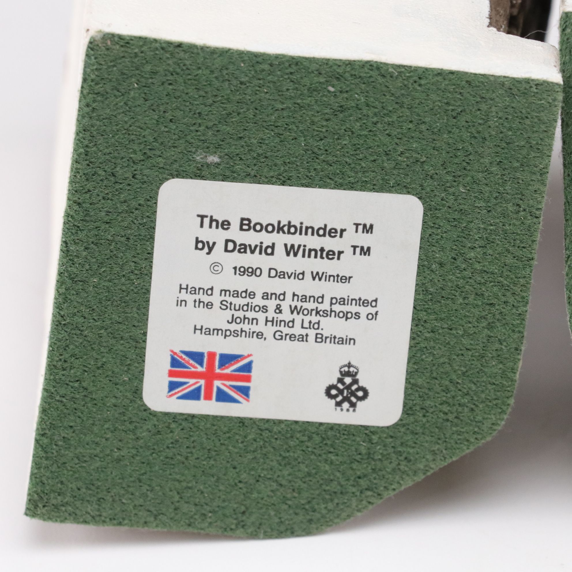 David Winter "The Printer" and "The Bookbinder" Bookends with Cottages