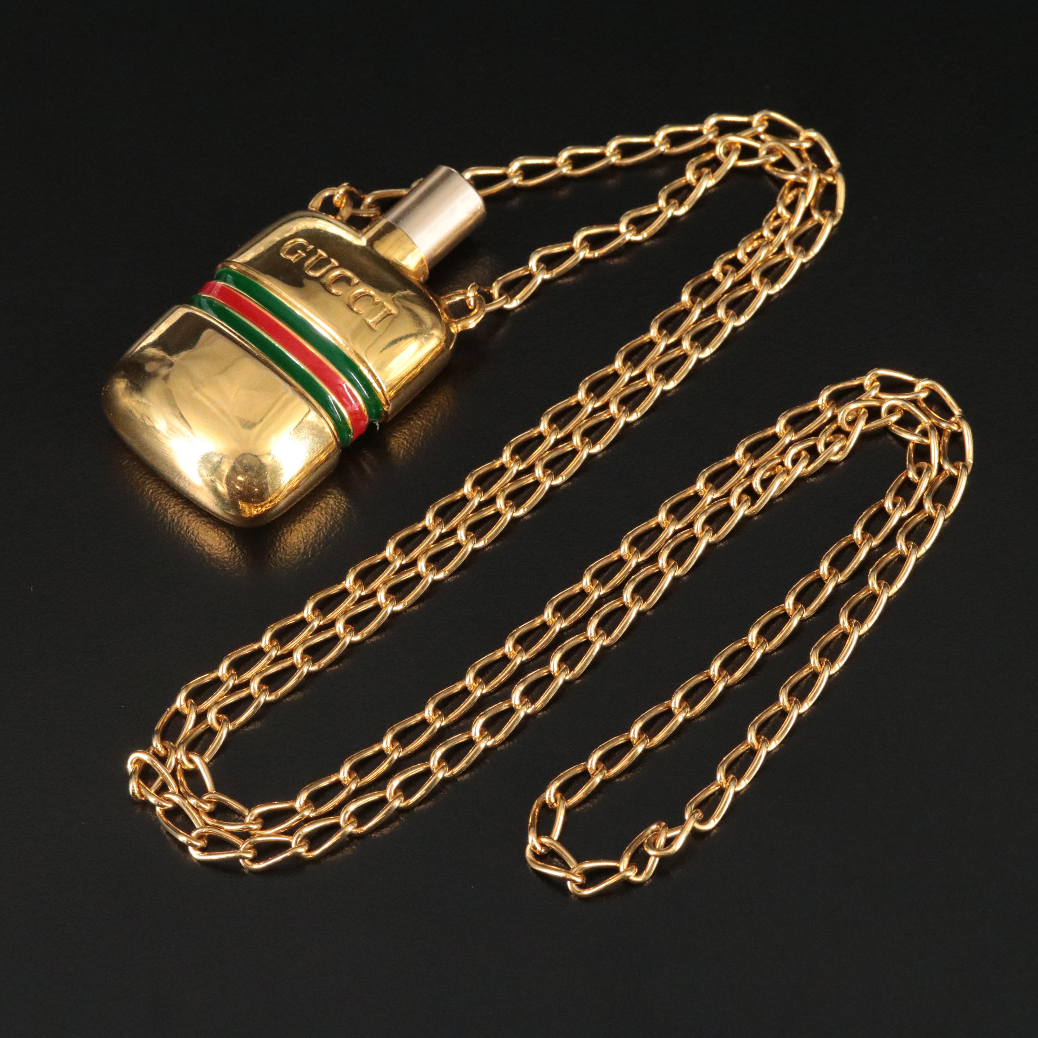 Gucci Perfume Bottle on a Chain