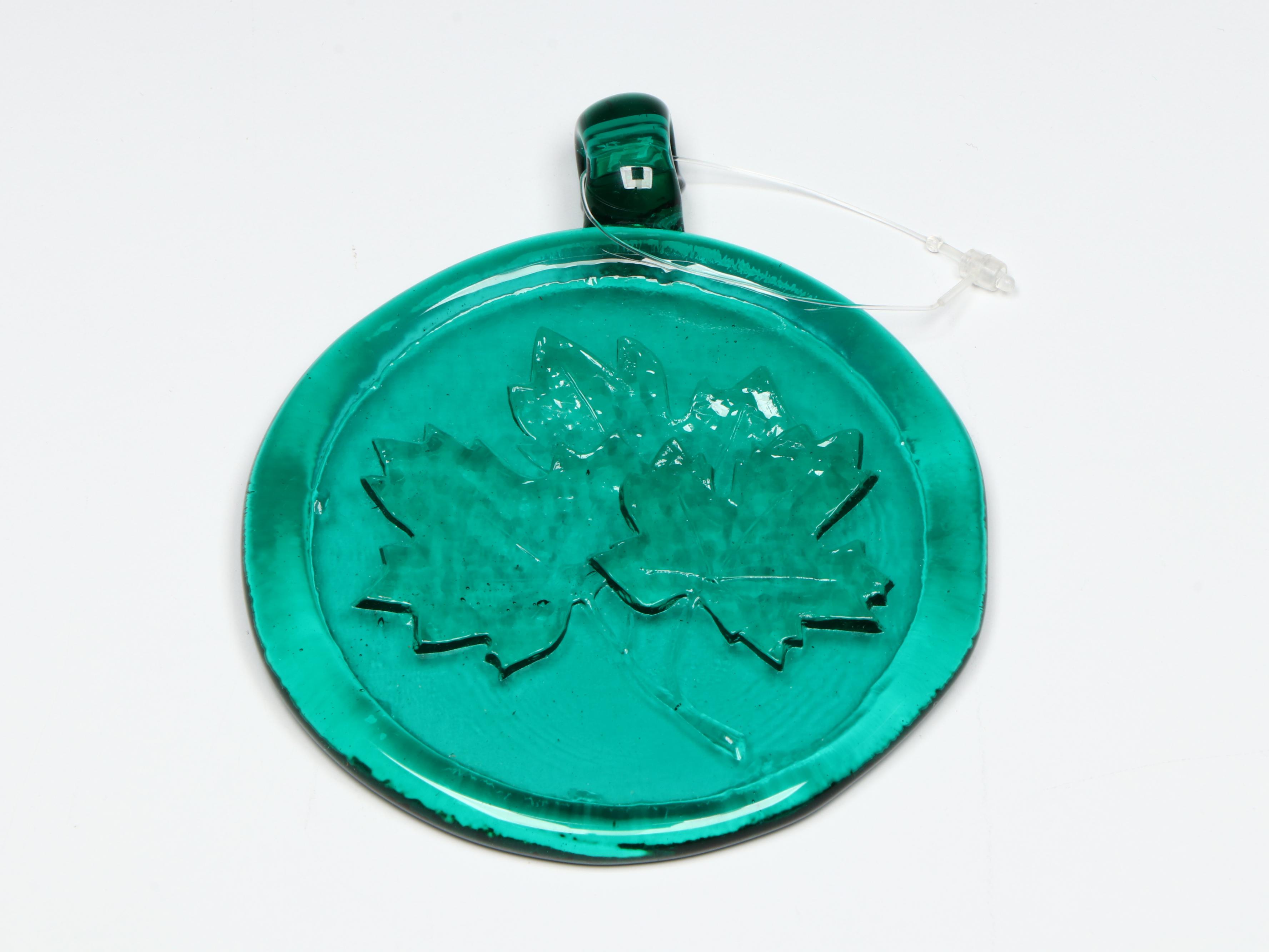 Wooden Votive Candle Holder with Art Glass Hanging Sun Catchers