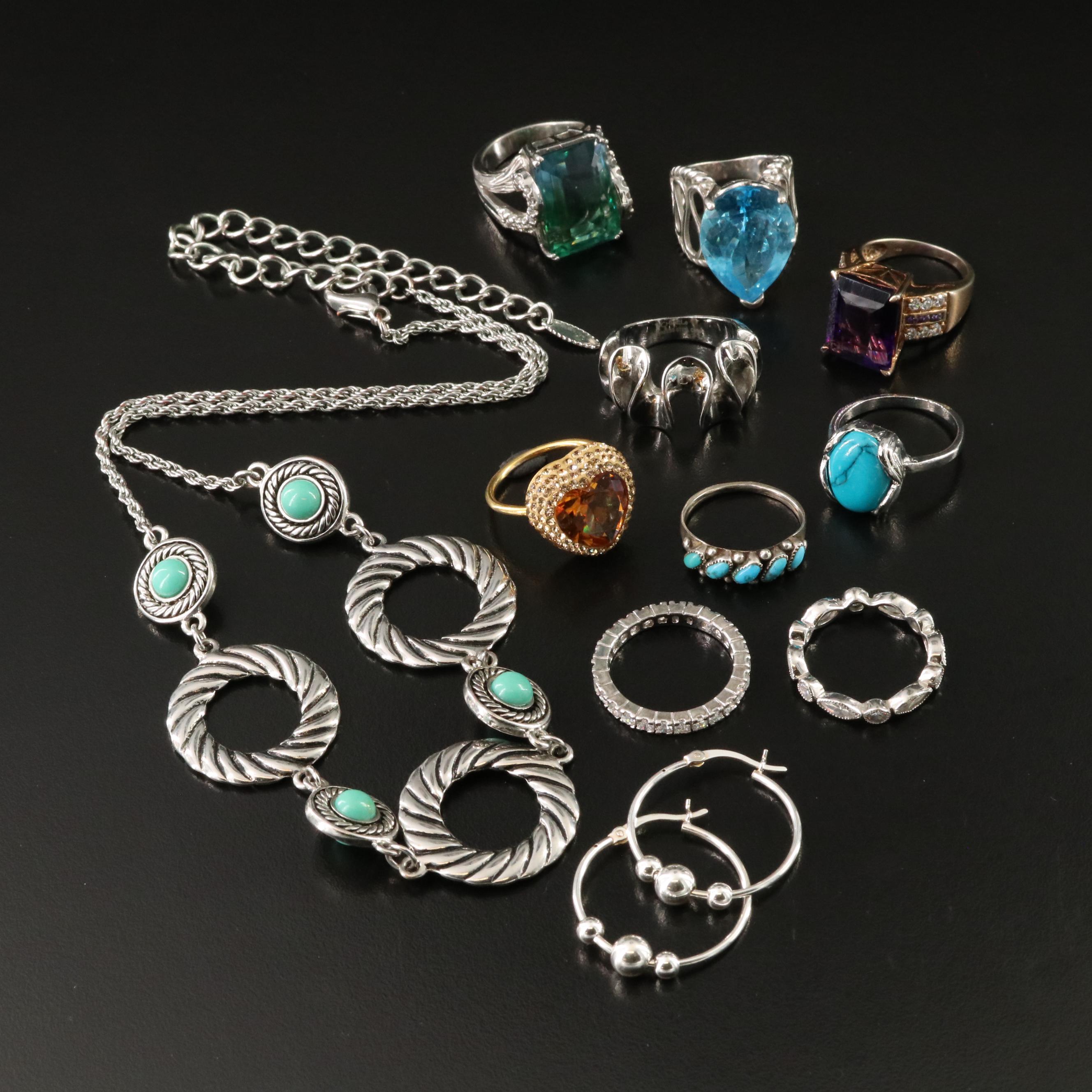 Sterling, Topaz and Turquoise Featured in Jewelry Collection