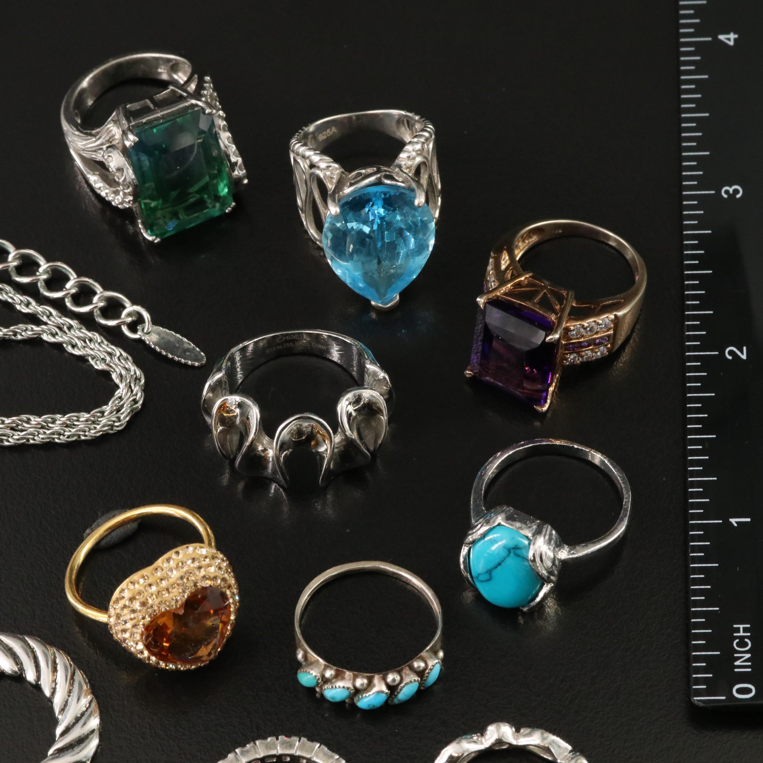 Sterling, Topaz and Turquoise Featured in Jewelry Collection