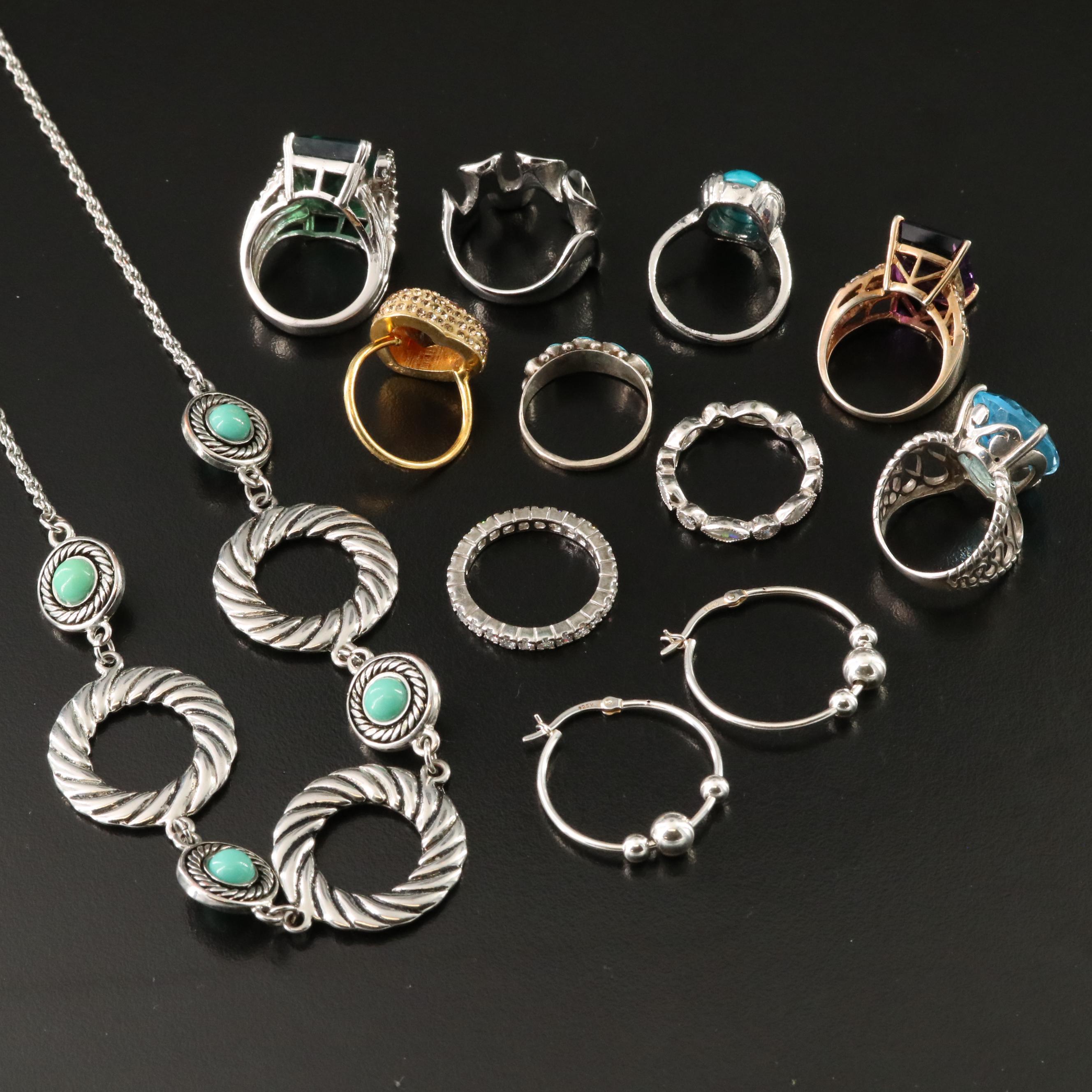 Sterling, Topaz and Turquoise Featured in Jewelry Collection
