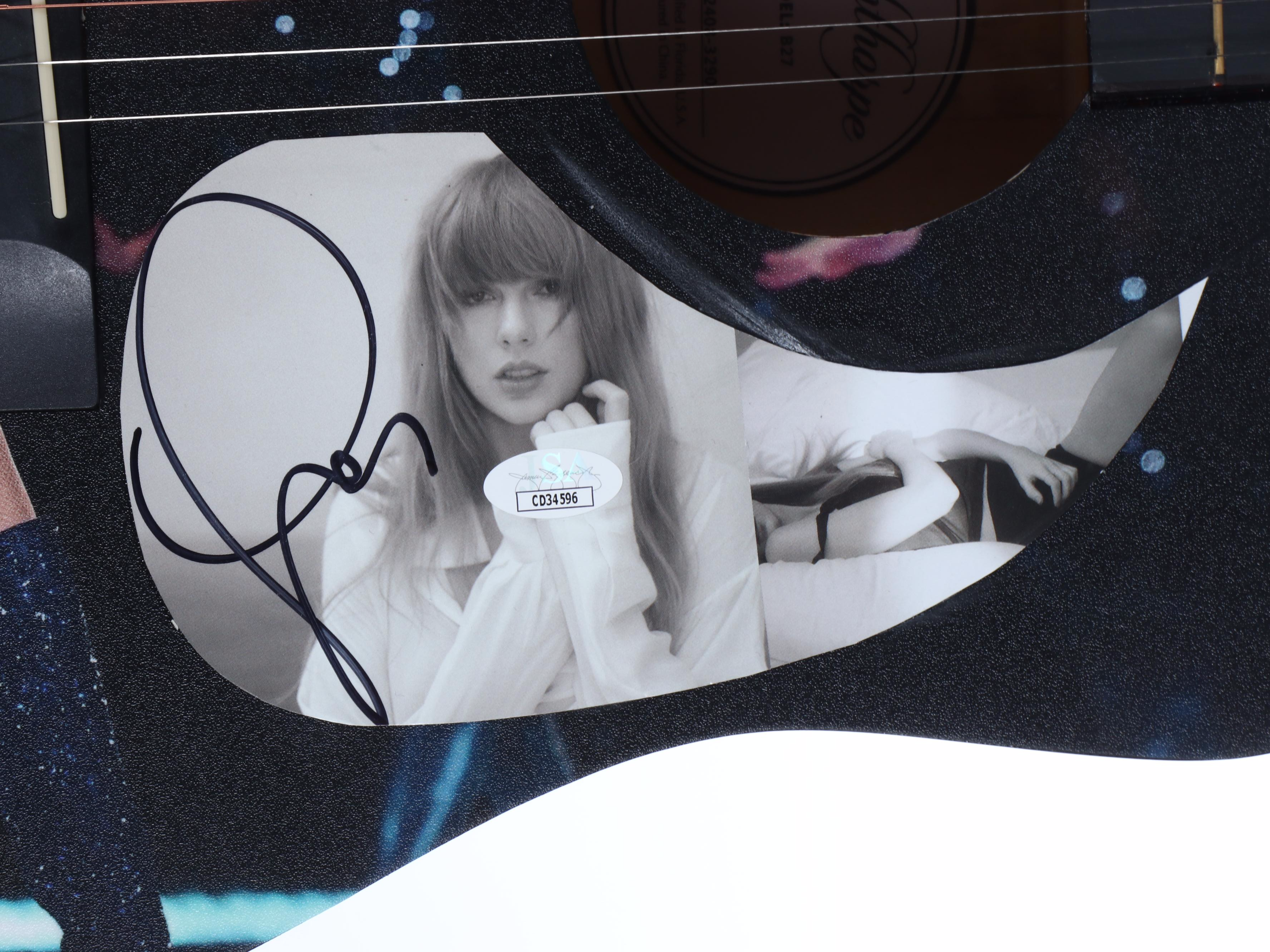 Taylor Swift Decal-Signed "The Eras Tour" Ashthorpe Acoustic Guitar, JSA