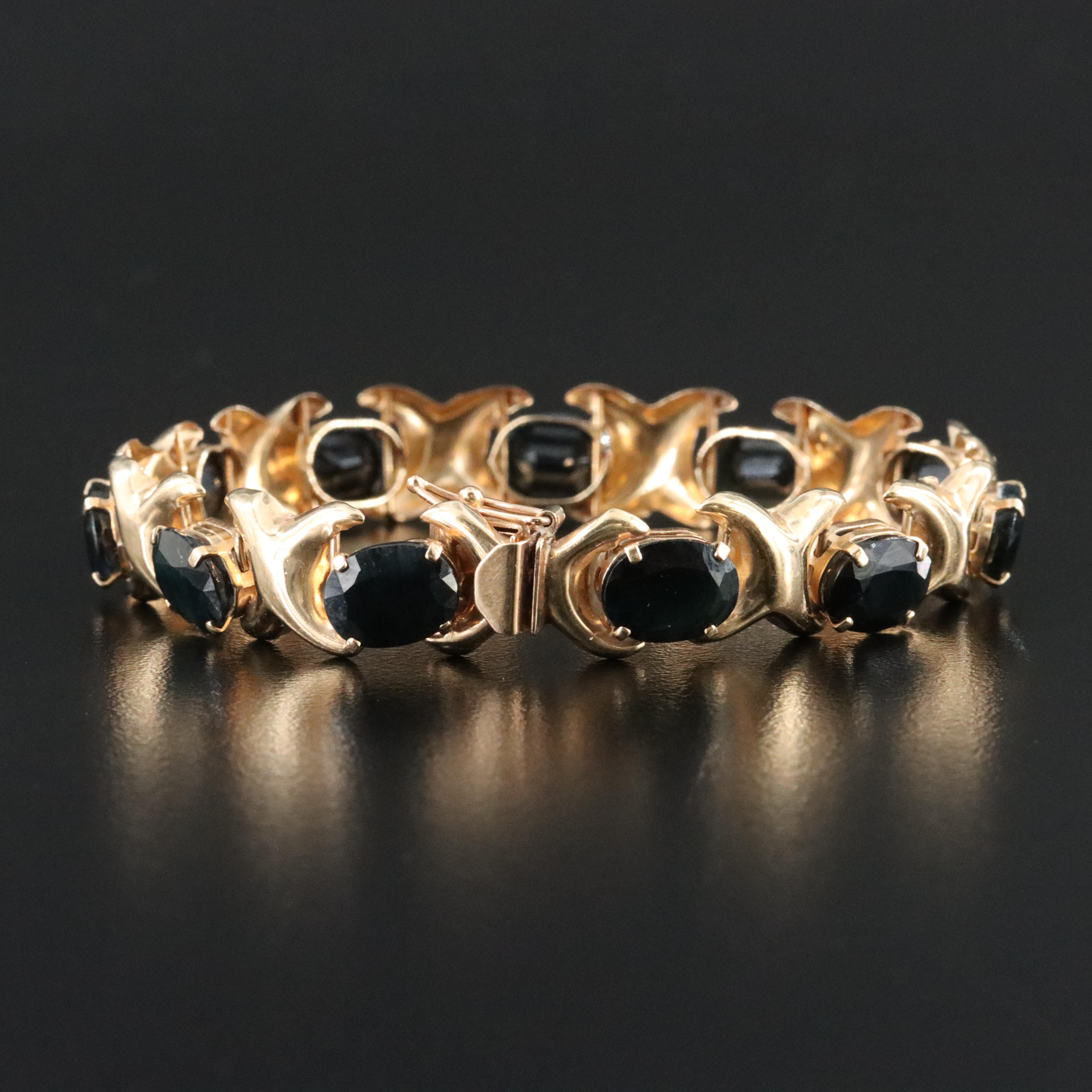 10K Sapphire Bracelet