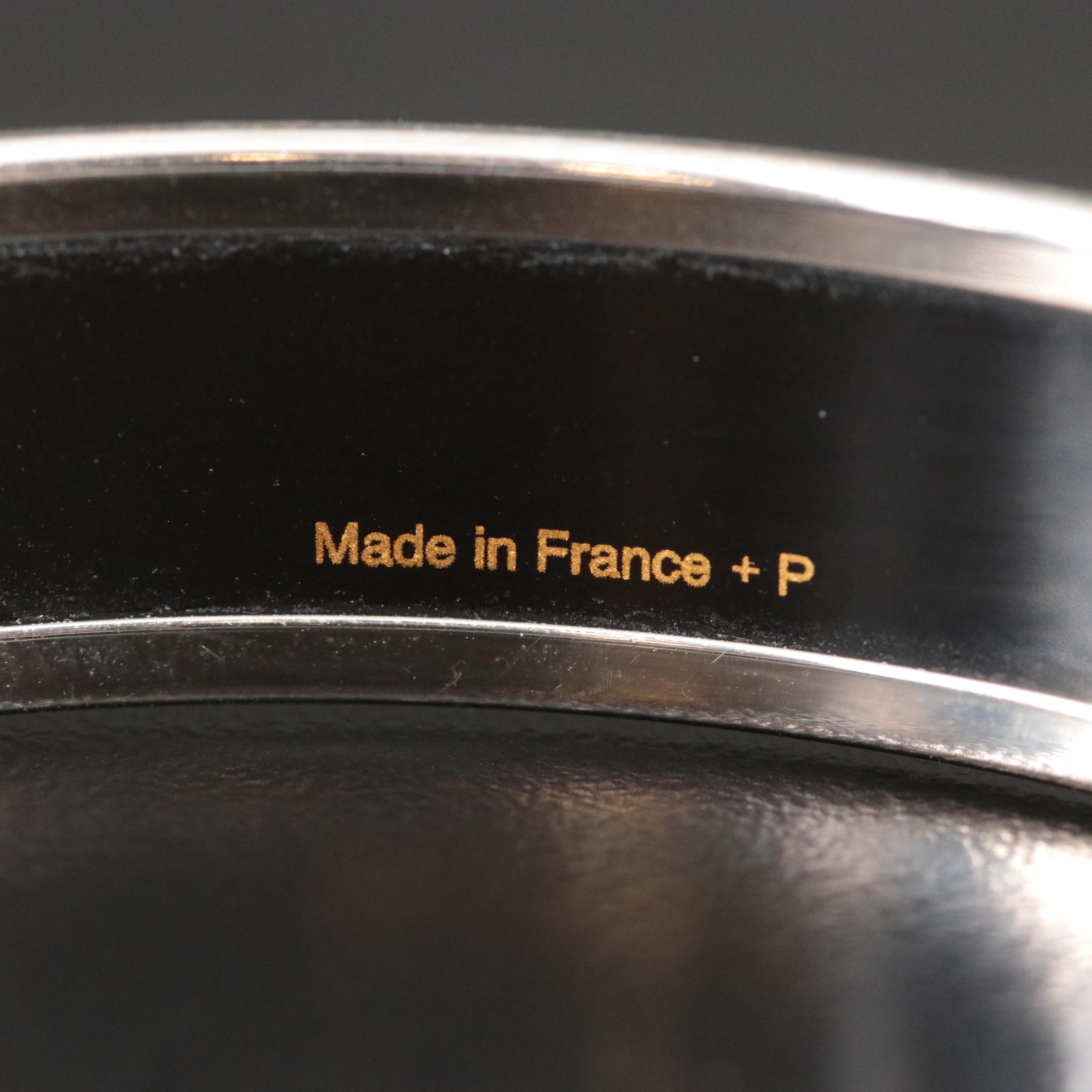 Hermès Caleche Dark Blue Enamel Bangle