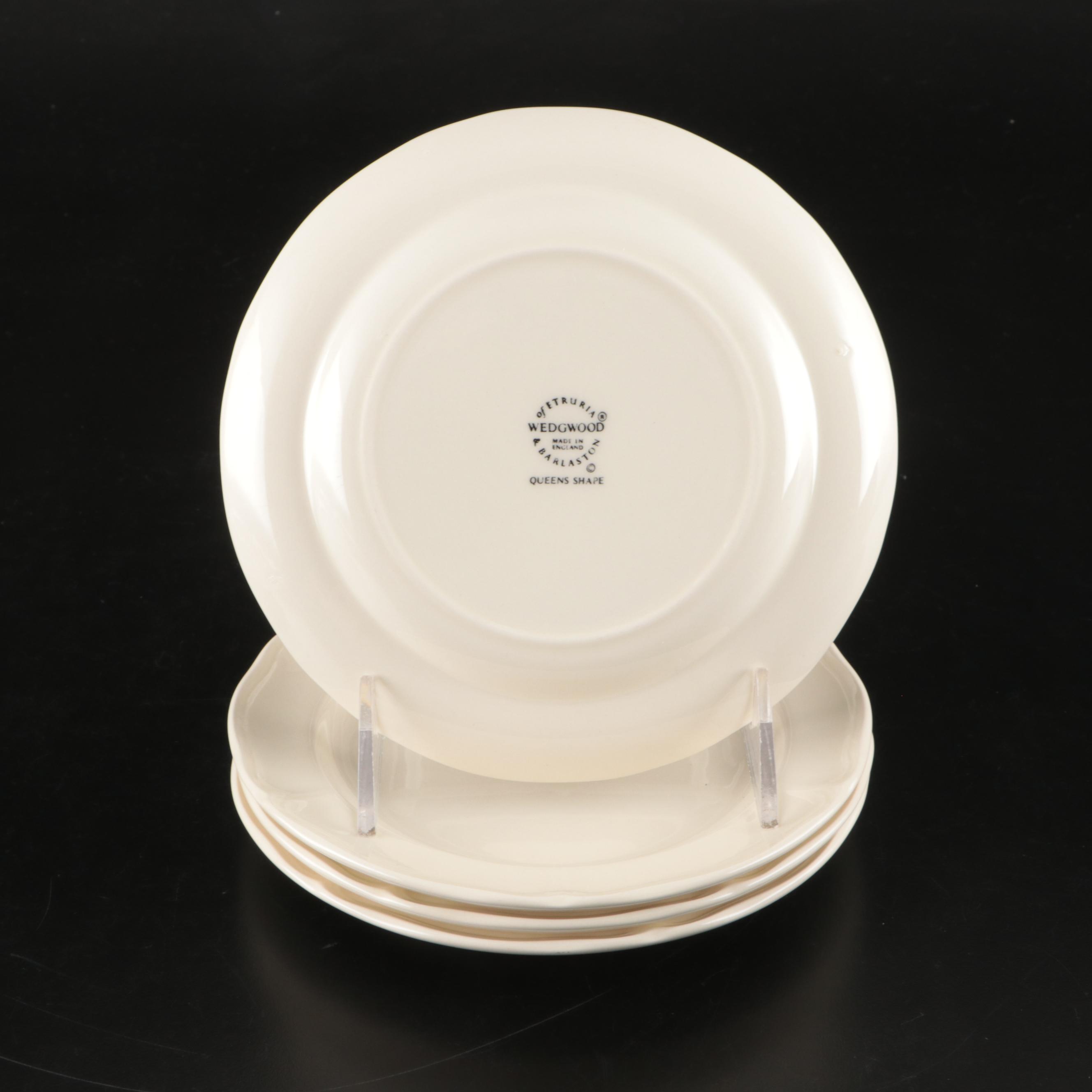 Red Cliff "Heirloom" Scalloped Ironstone Plates with Wedgwood Ceramic Dinnerware