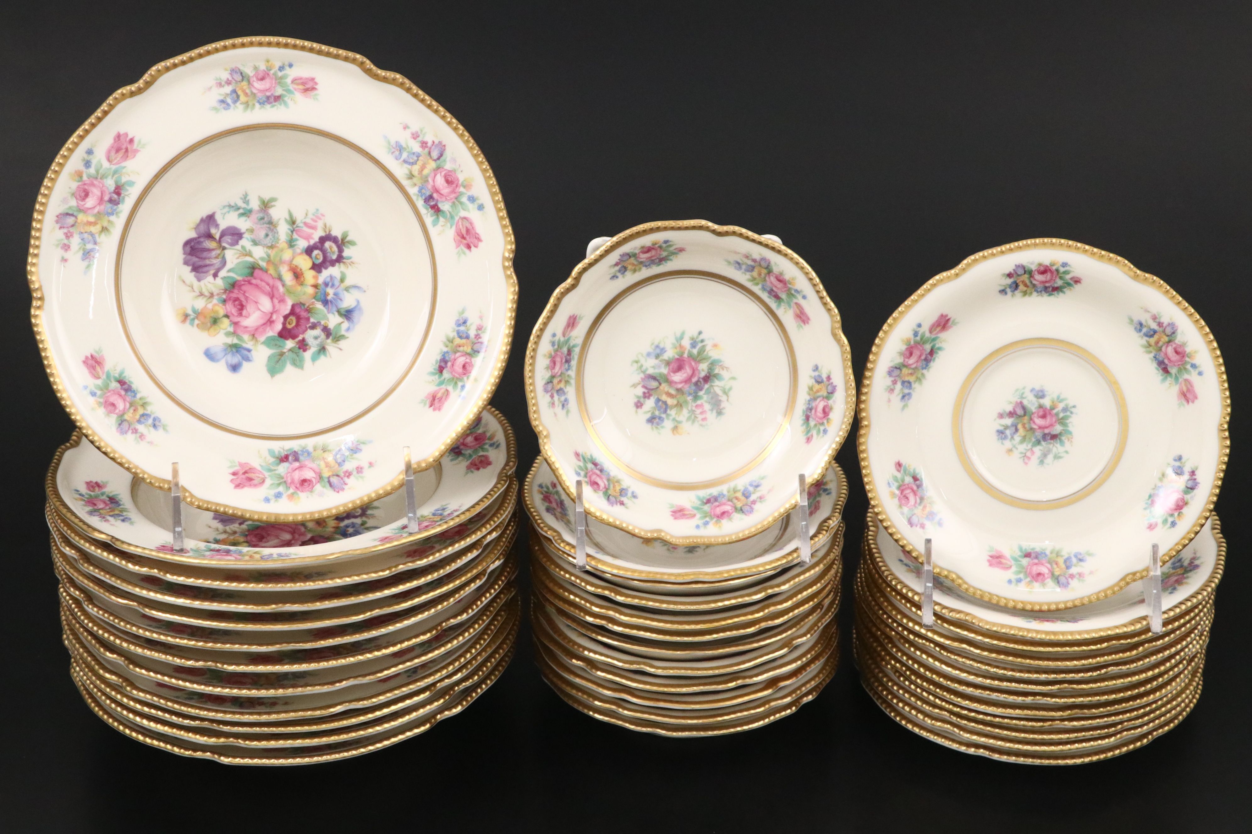 Castleton "Castleton Rose" Porcelain Tableware, Mid to Late 20th C.