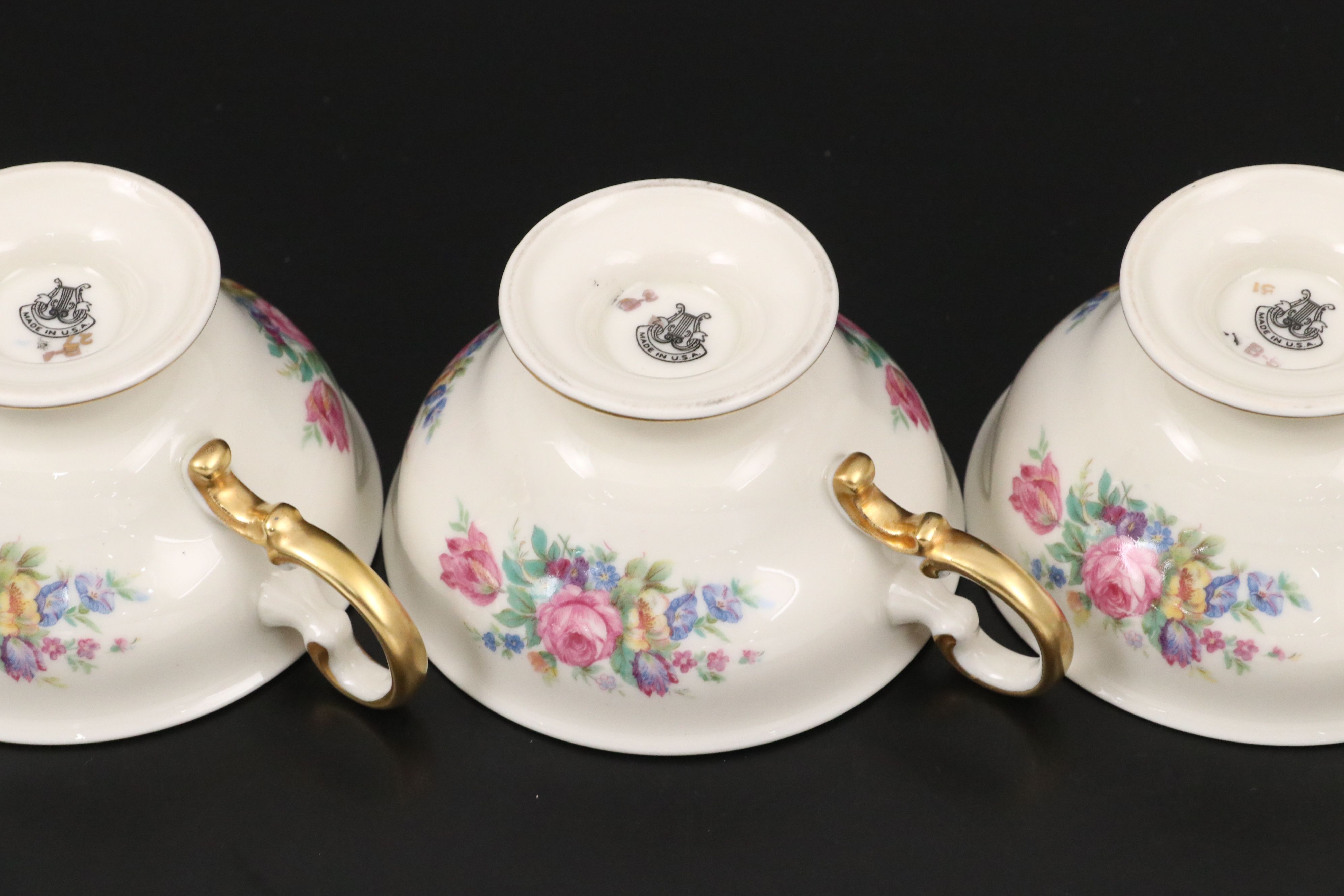 Castleton "Castleton Rose" Porcelain Tableware, Mid to Late 20th C.