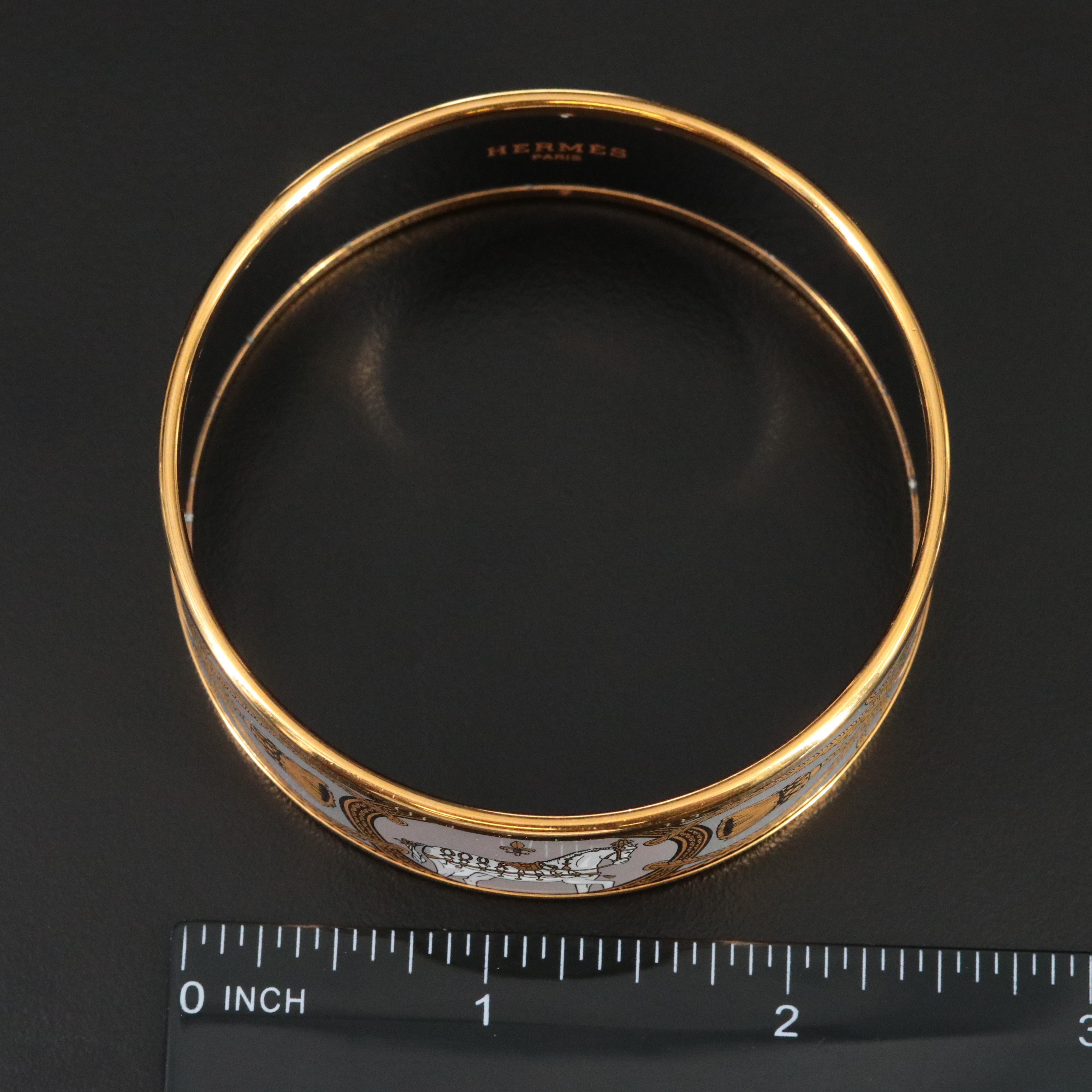 Hermès Grand Apparat Wide Enamel Bangle