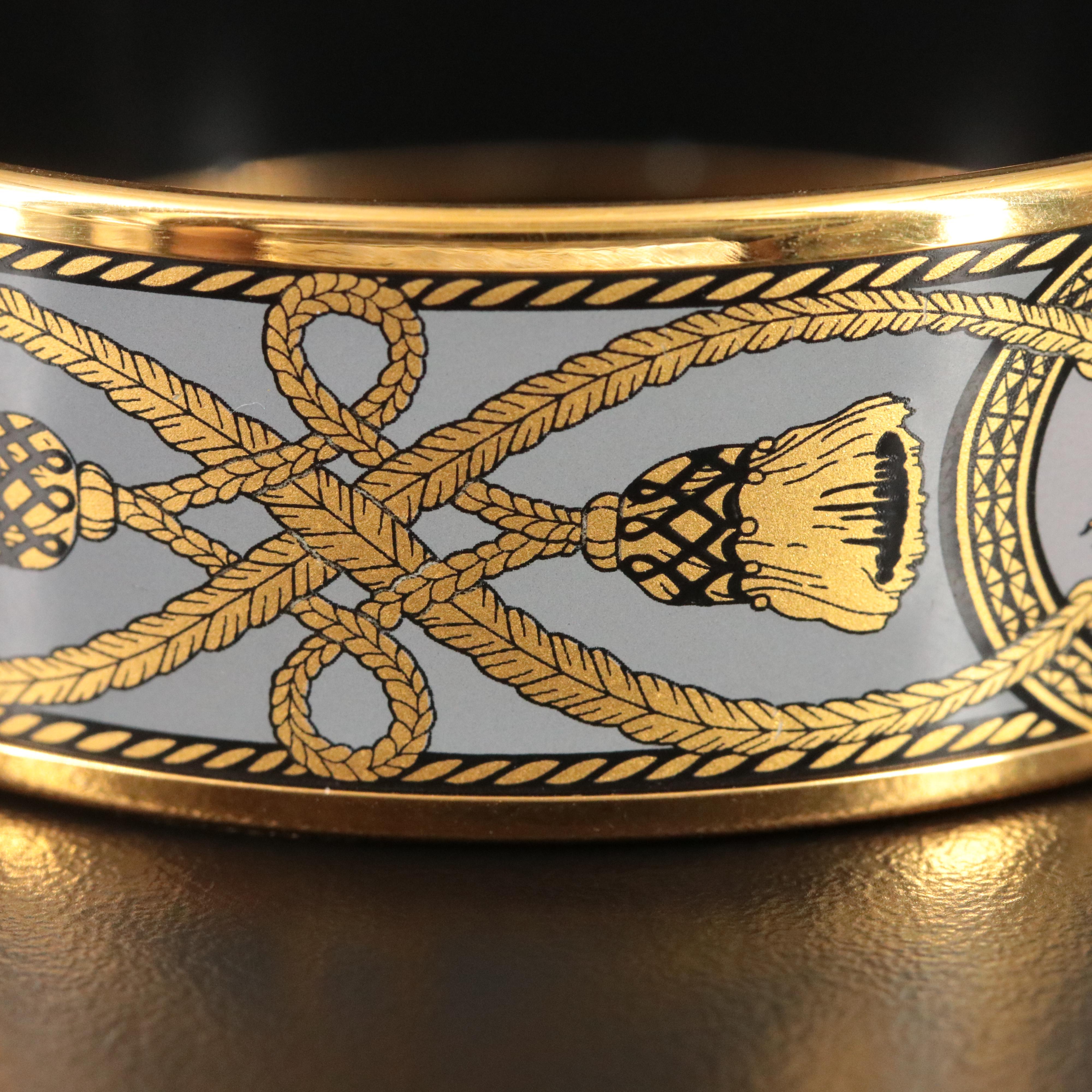 Hermès Grand Apparat Wide Enamel Bangle