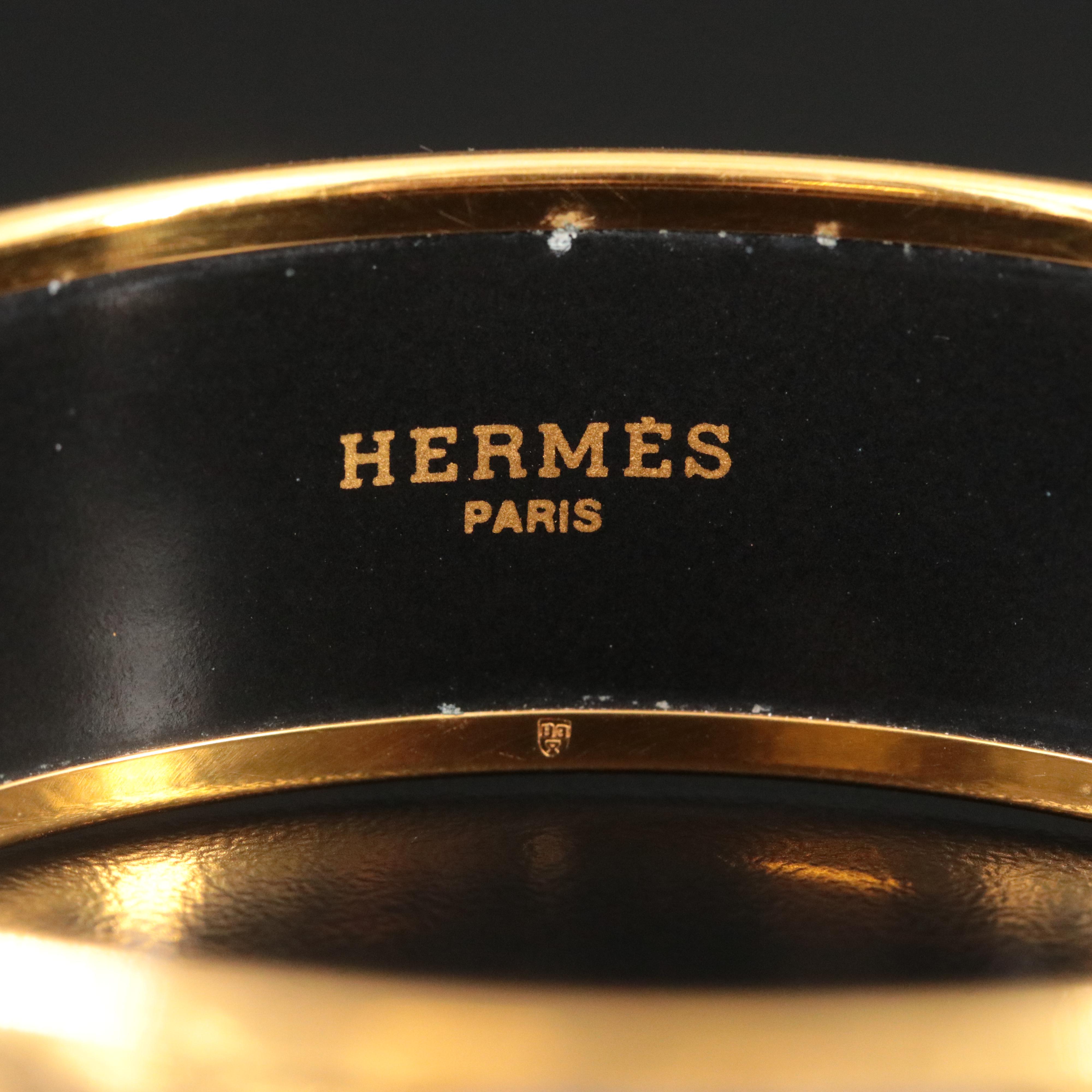 Hermès Grand Apparat Wide Enamel Bangle