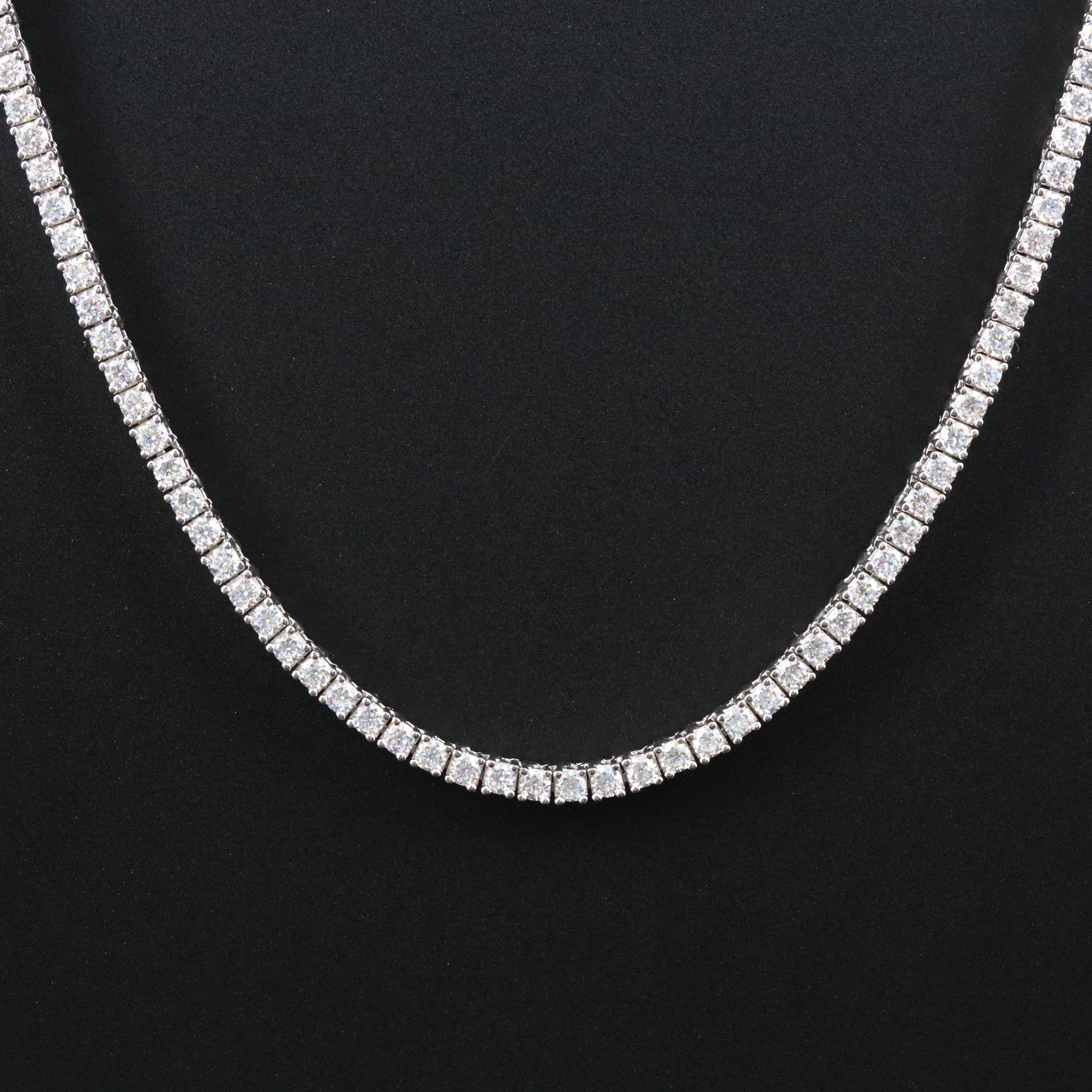 Sterling Moissanite Line Necklace