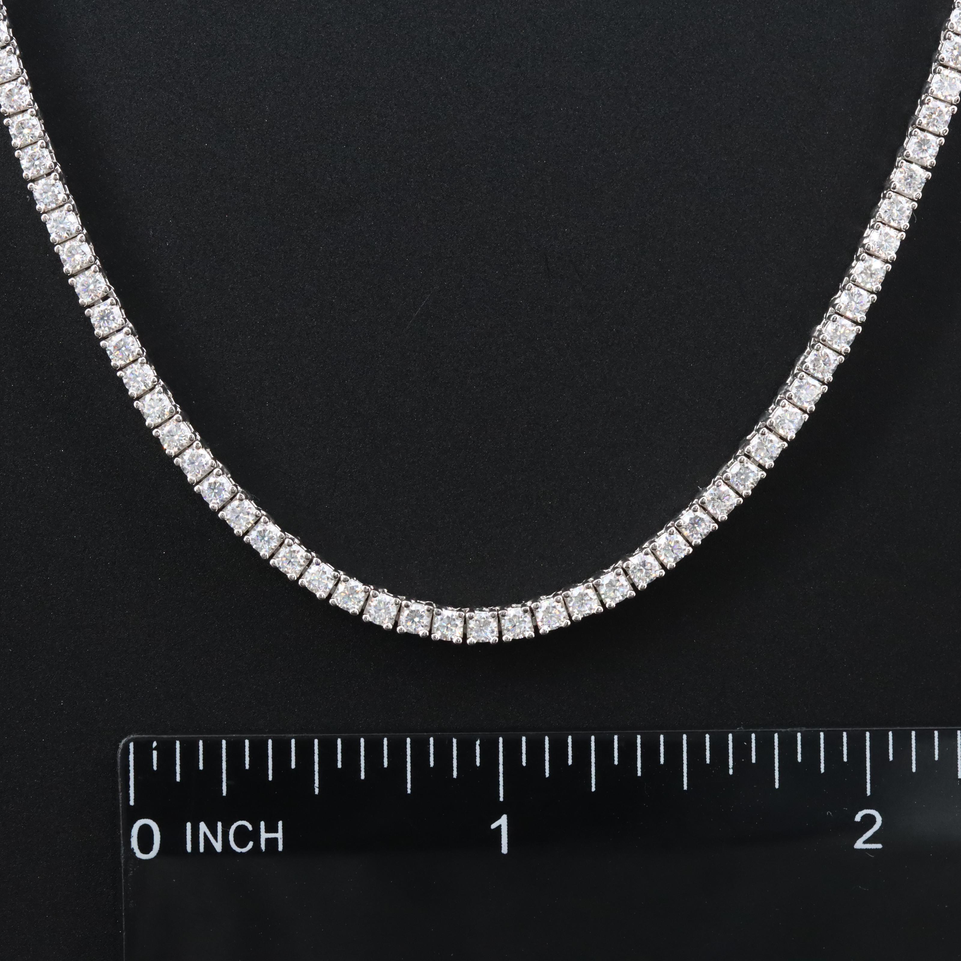 Sterling Moissanite Line Necklace