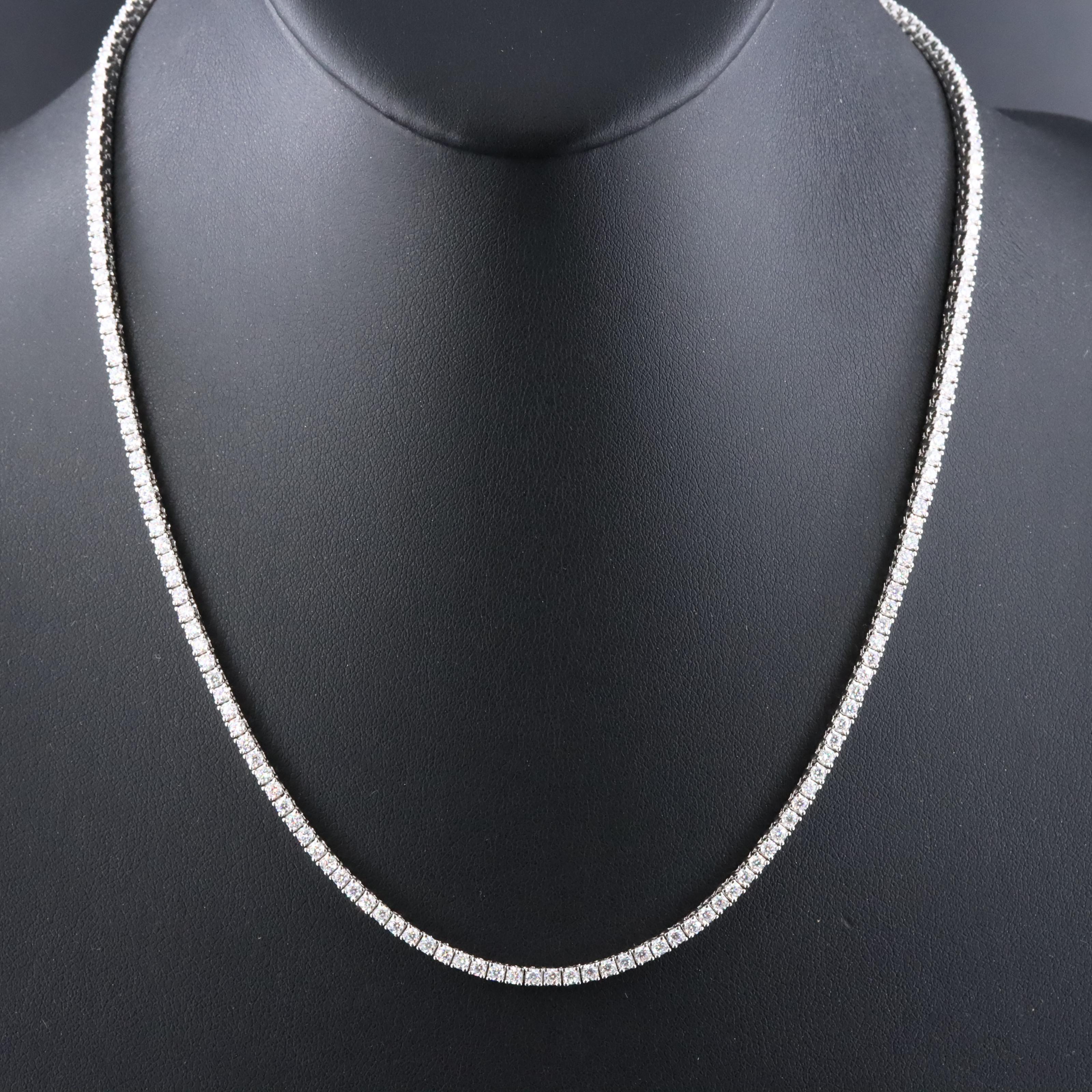 Sterling Moissanite Line Necklace