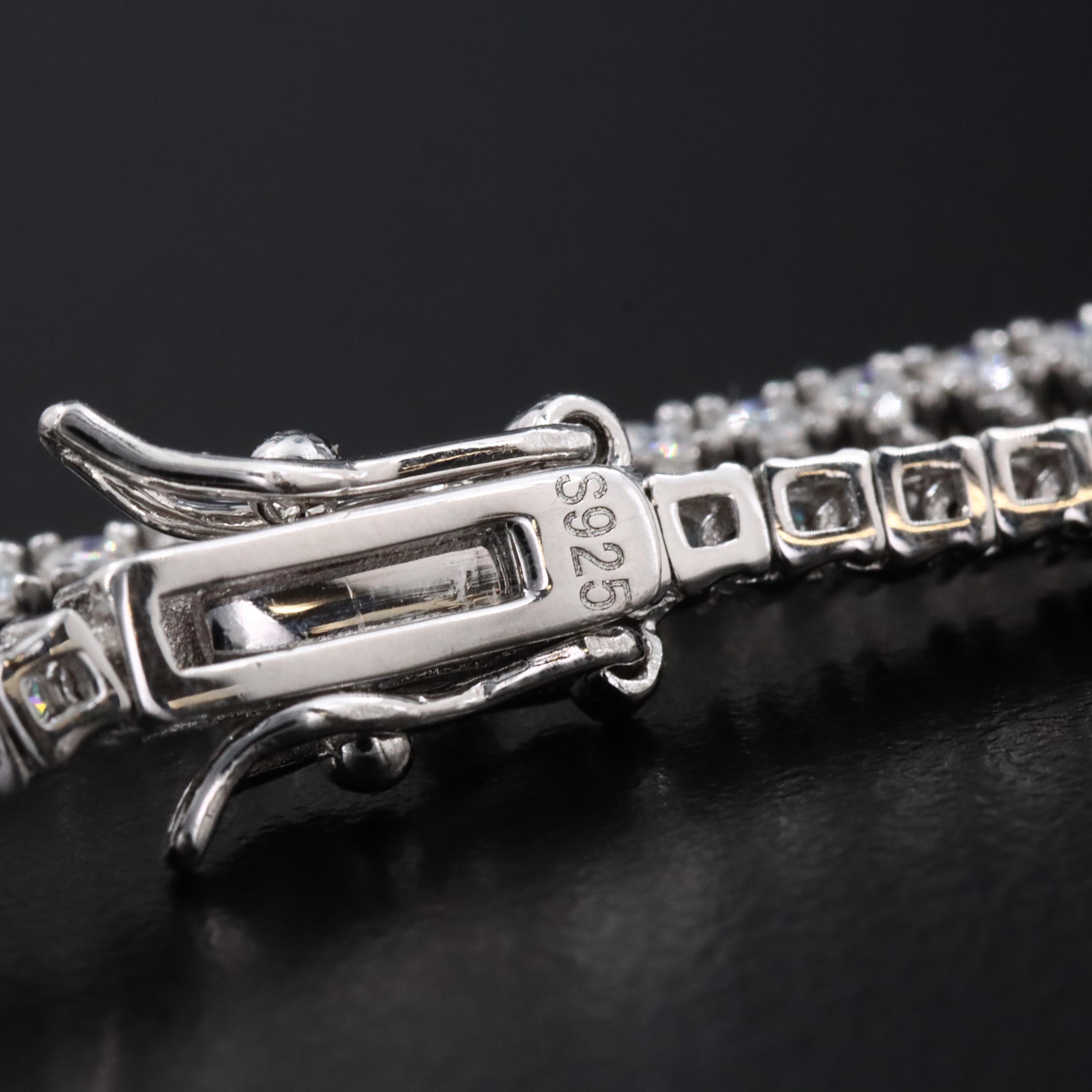 Sterling Moissanite Line Necklace