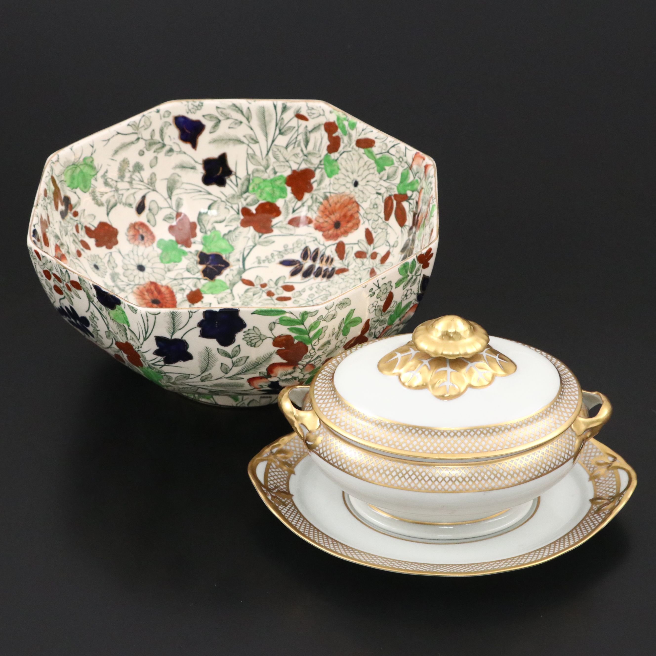 Royal Cauldron "Bittersweet" Bowl with Vista Alegre Sauce Tureen