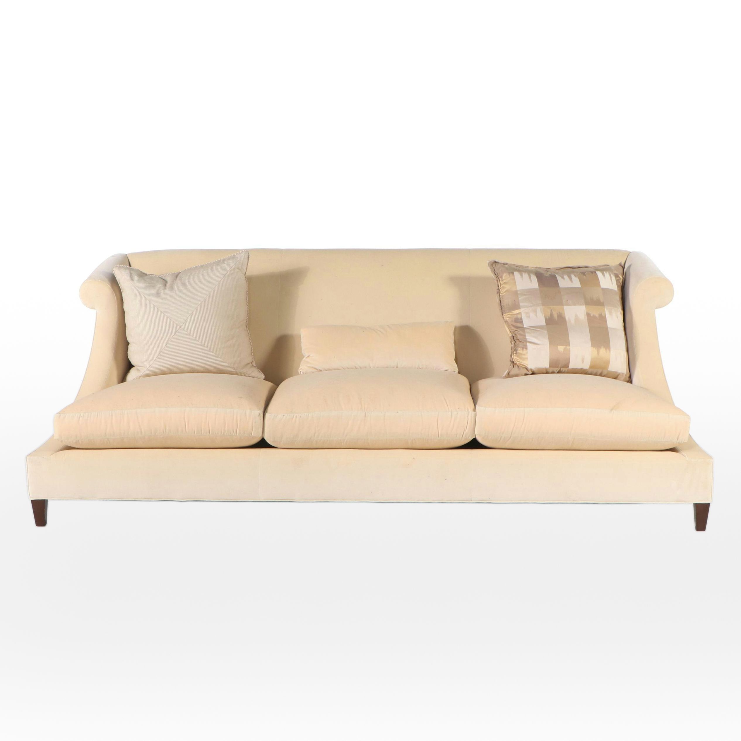 Baker Furniture The Thomas Pheasant Collection "Villa" Cream Upholstered Sofa