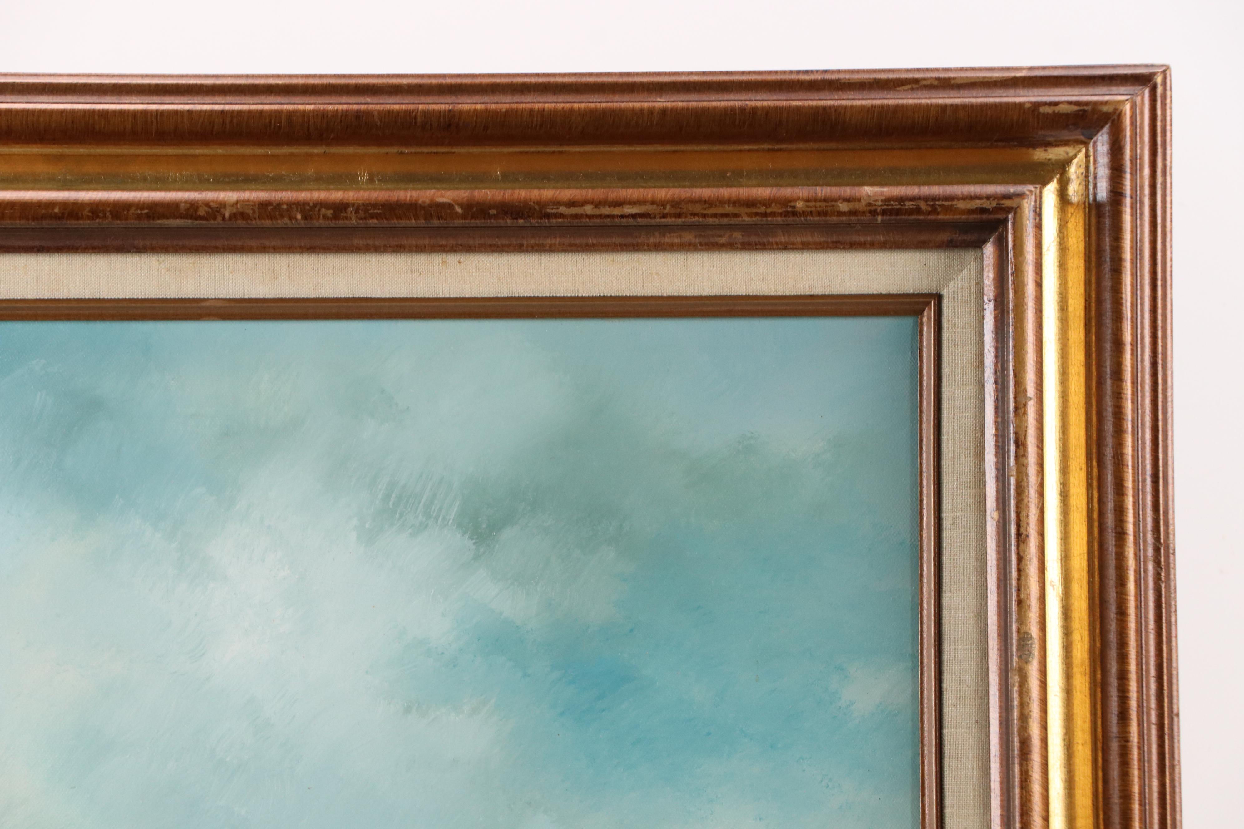 Phillip Cantrell Oil Seascape with Gulls, 20th to Early 21st Century