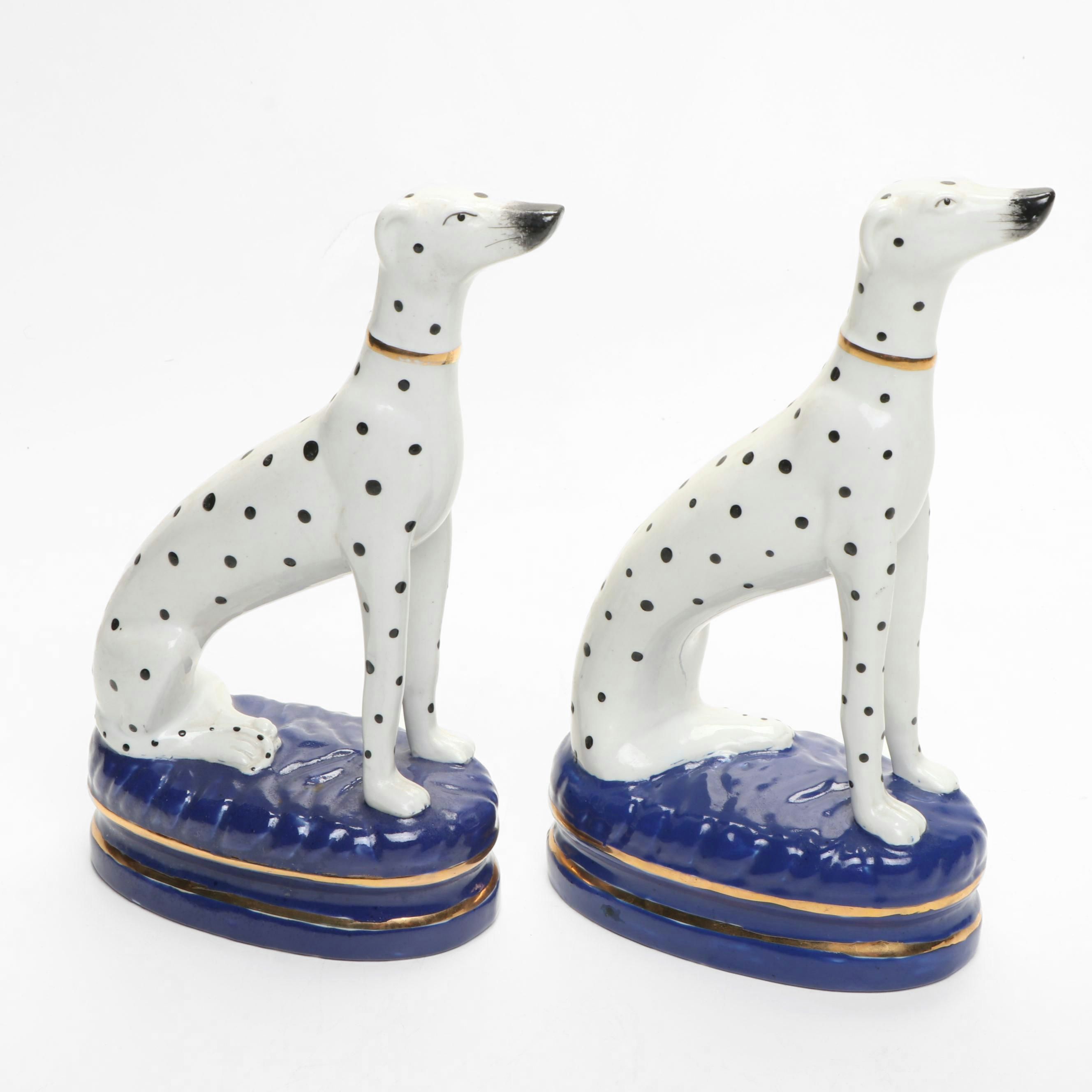 Maitland-Smith Hand-Painted Porcelain Dalmatians