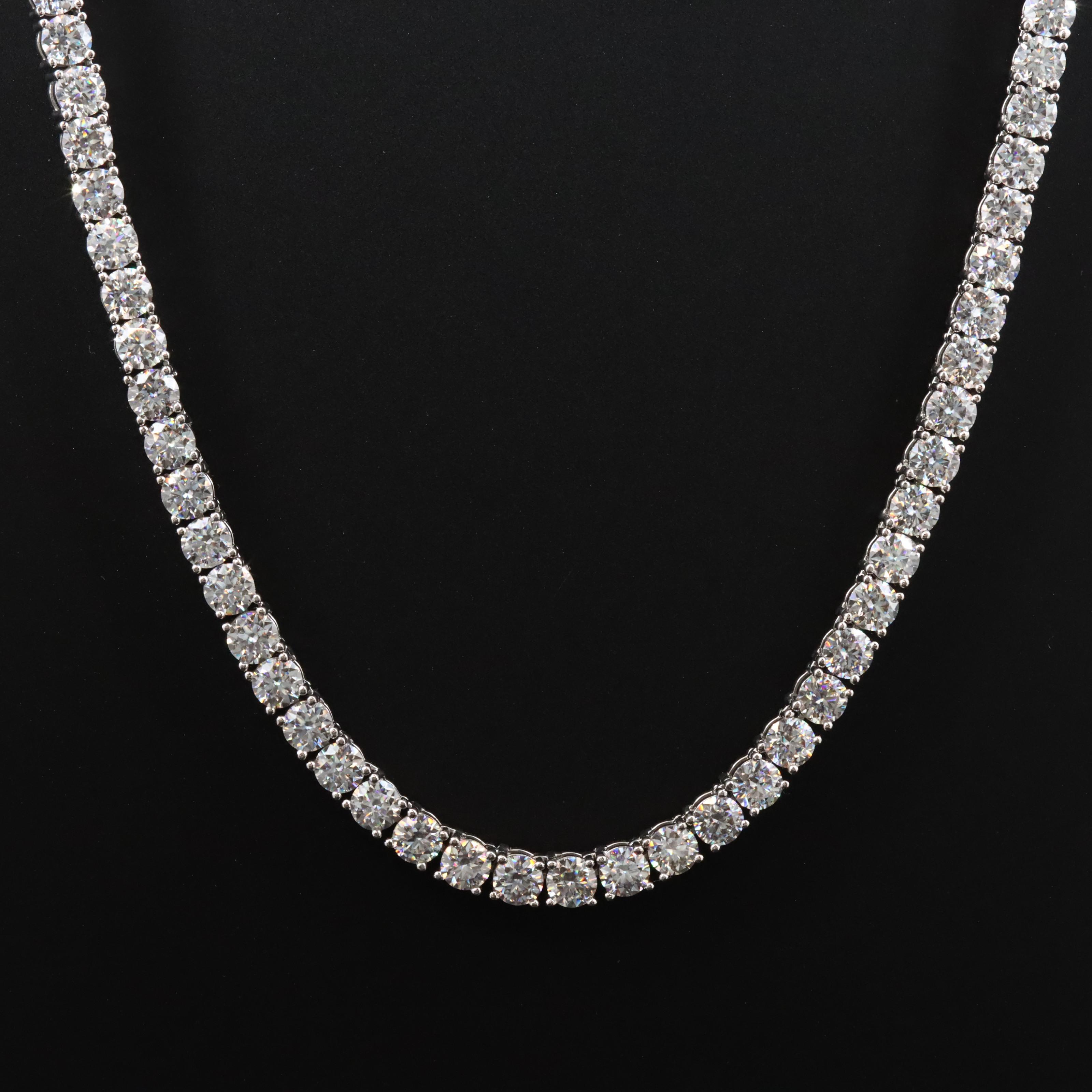 Sterling Moissanite Line Necklace