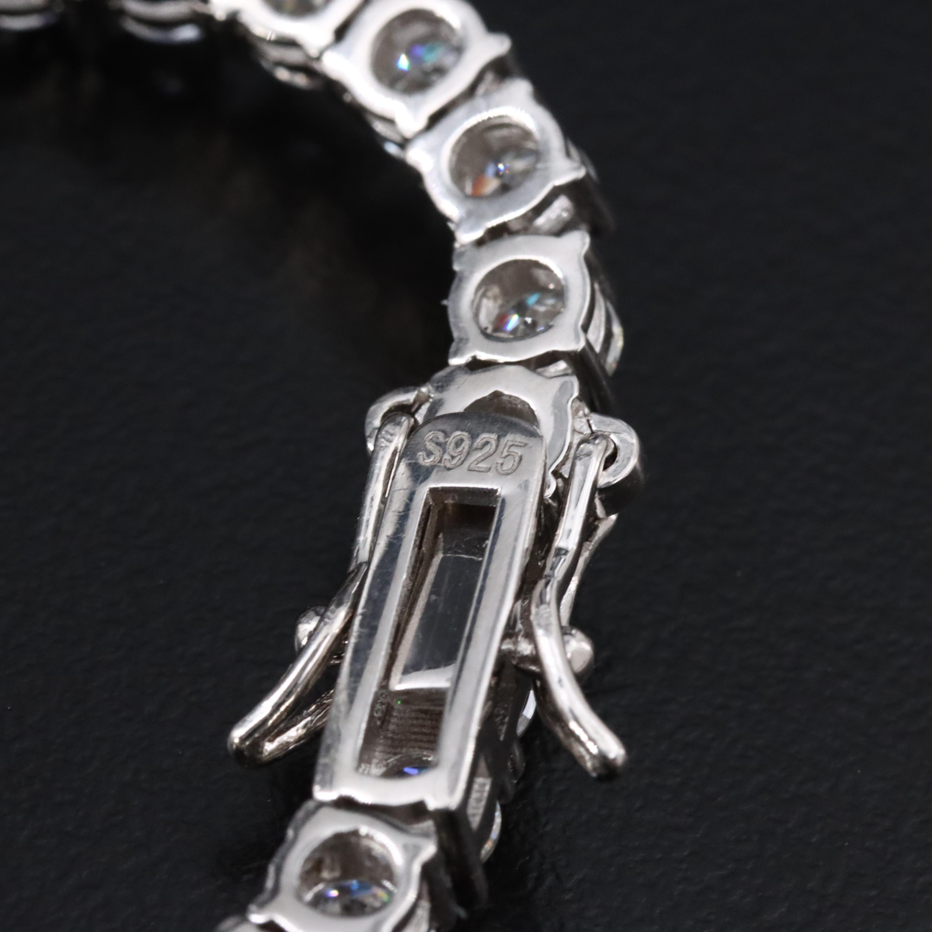 Sterling Moissanite Line Necklace