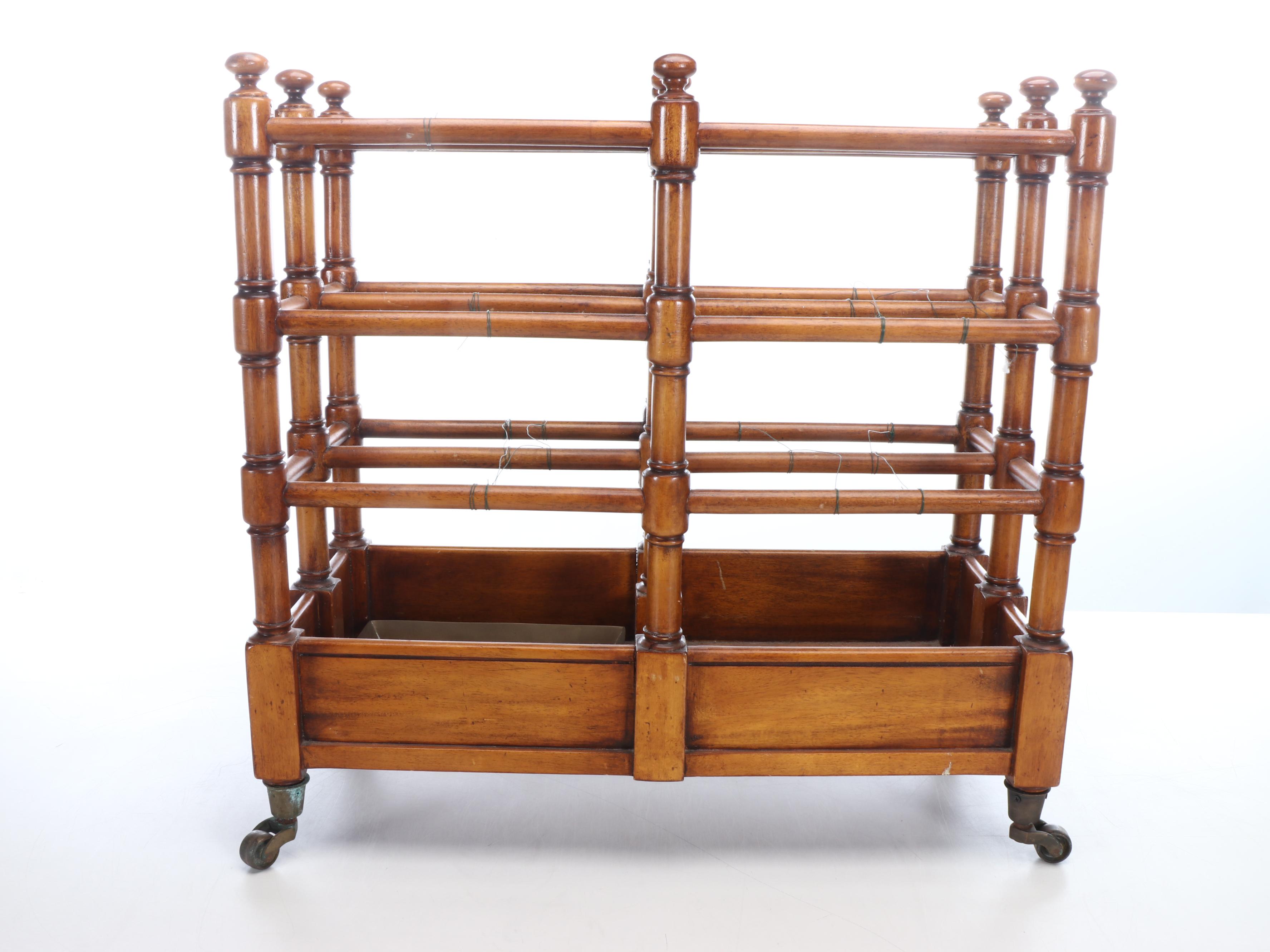 Turned Wood Magazine Rack