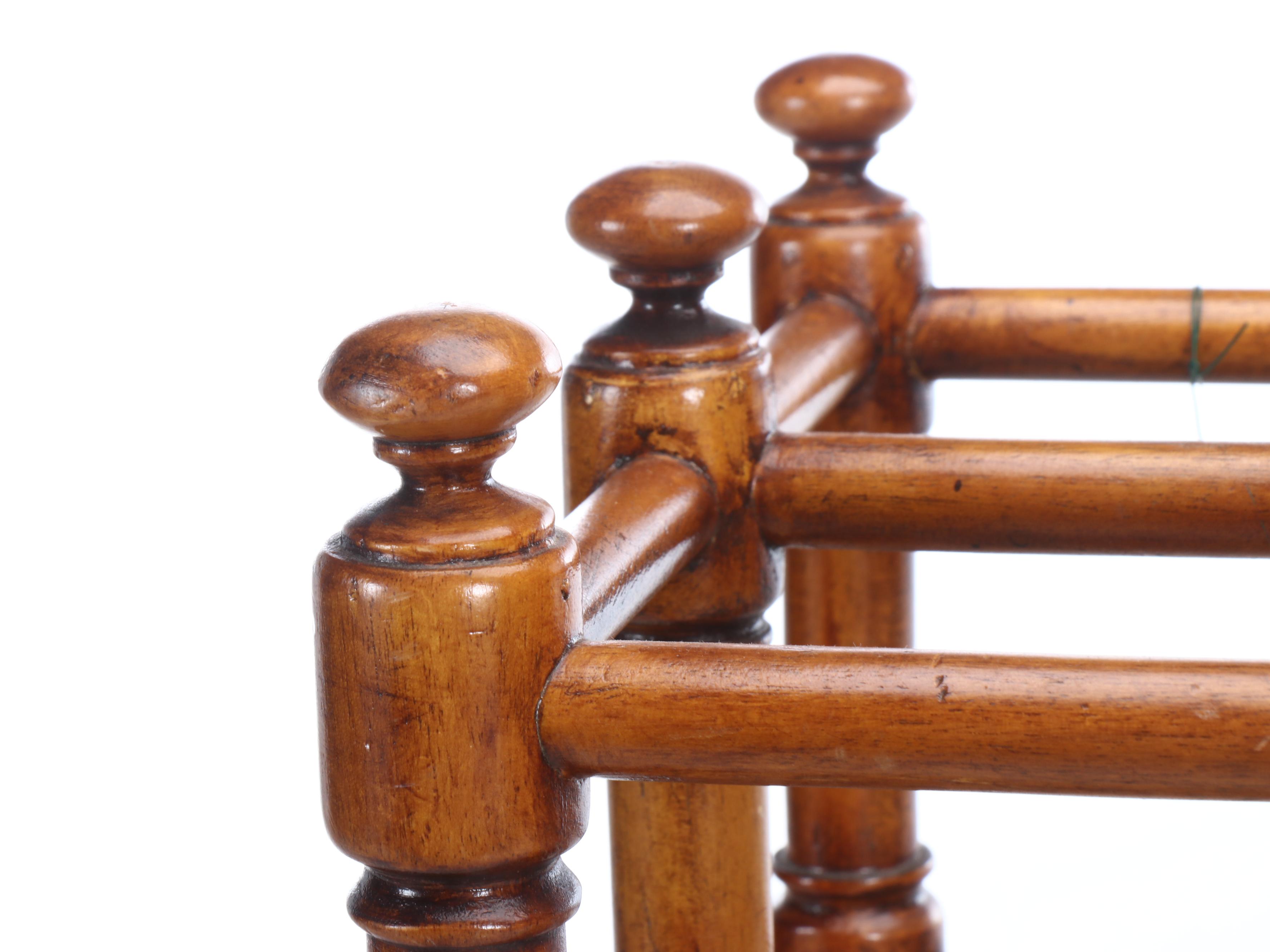 Turned Wood Magazine Rack