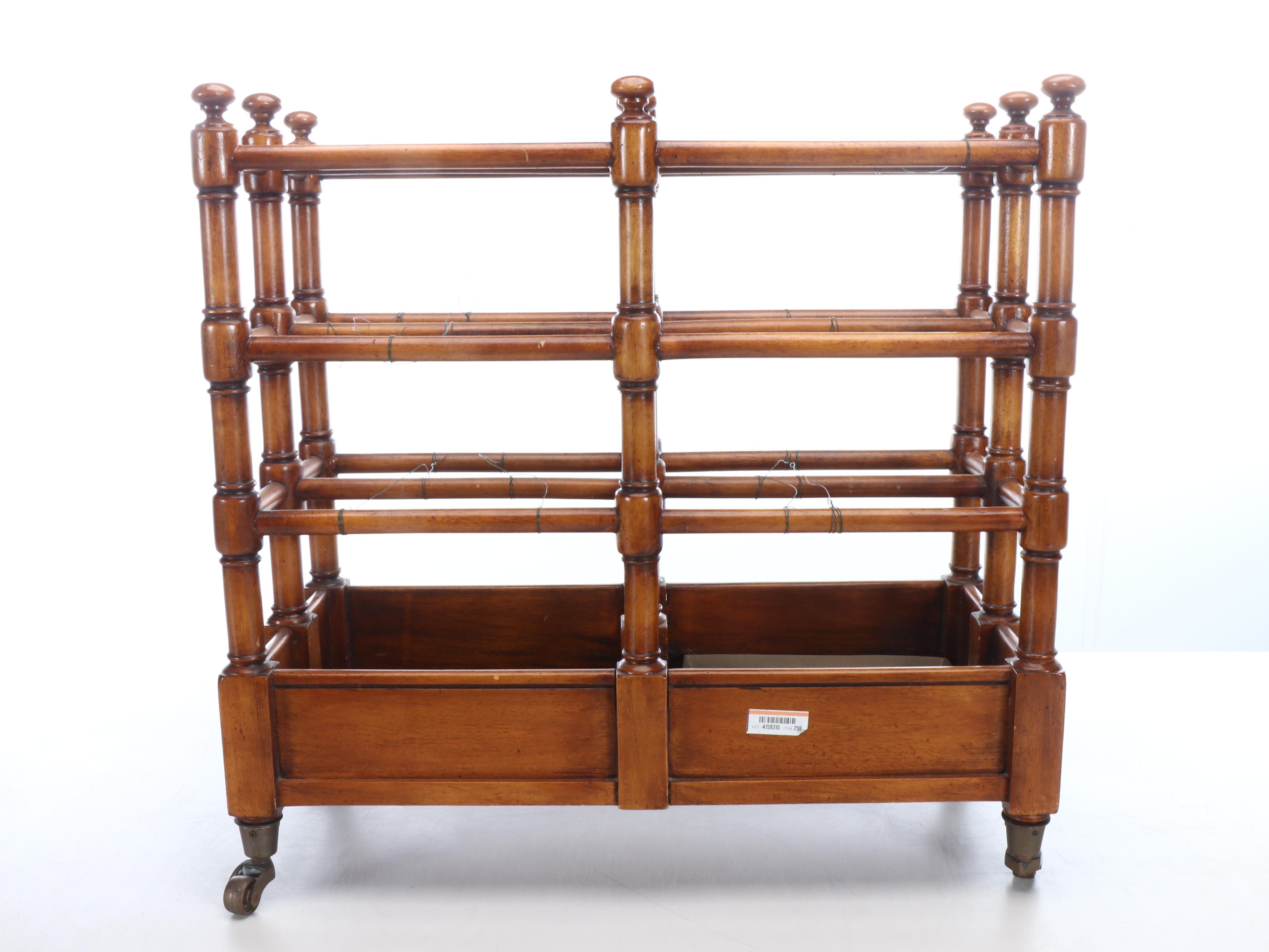 Turned Wood Magazine Rack