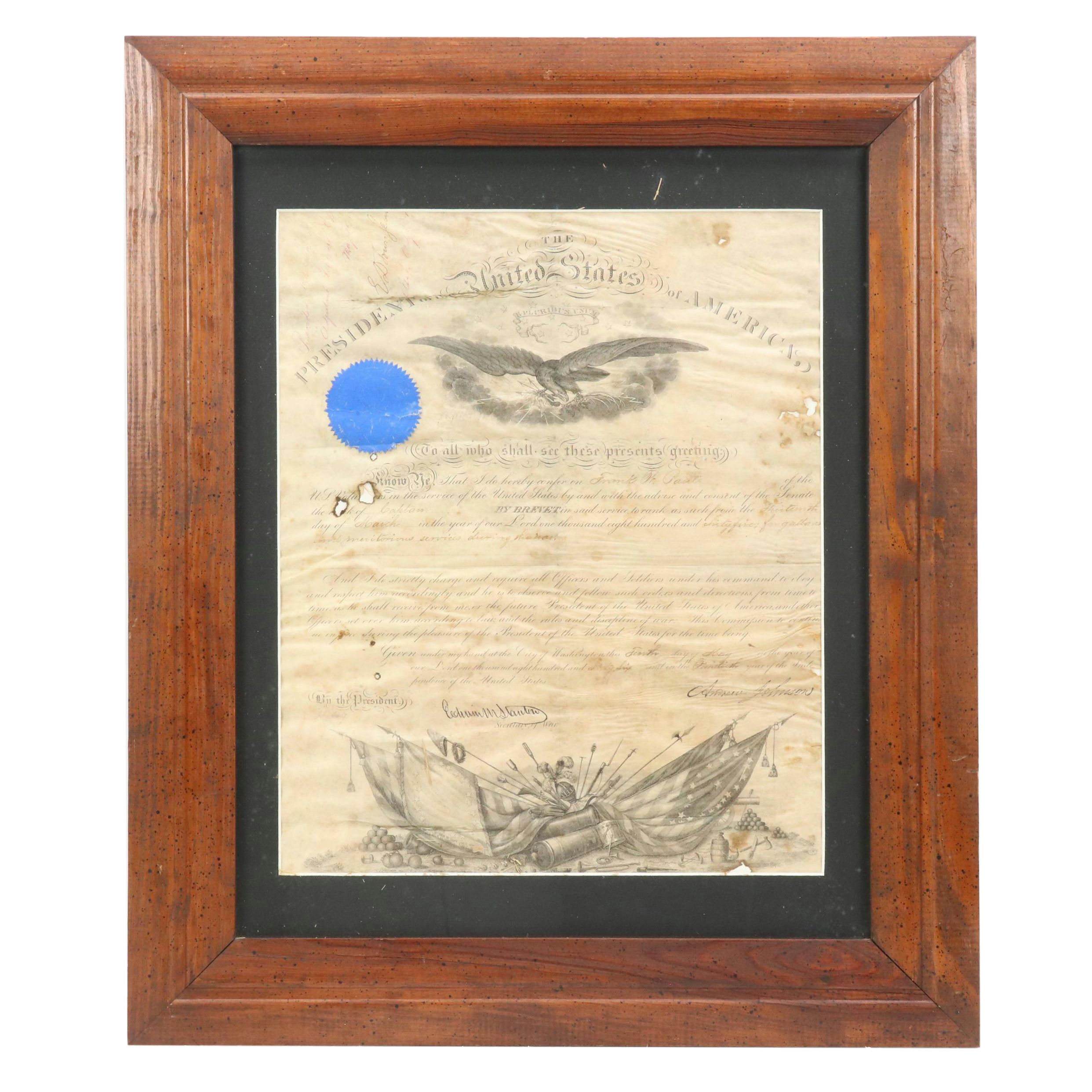 Post-American Civil War Era Military Document, 1866