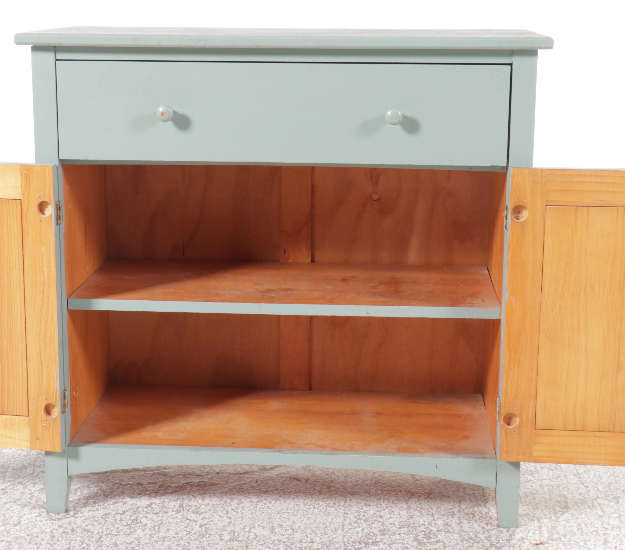 Painted Wood Light Sage Sideboard